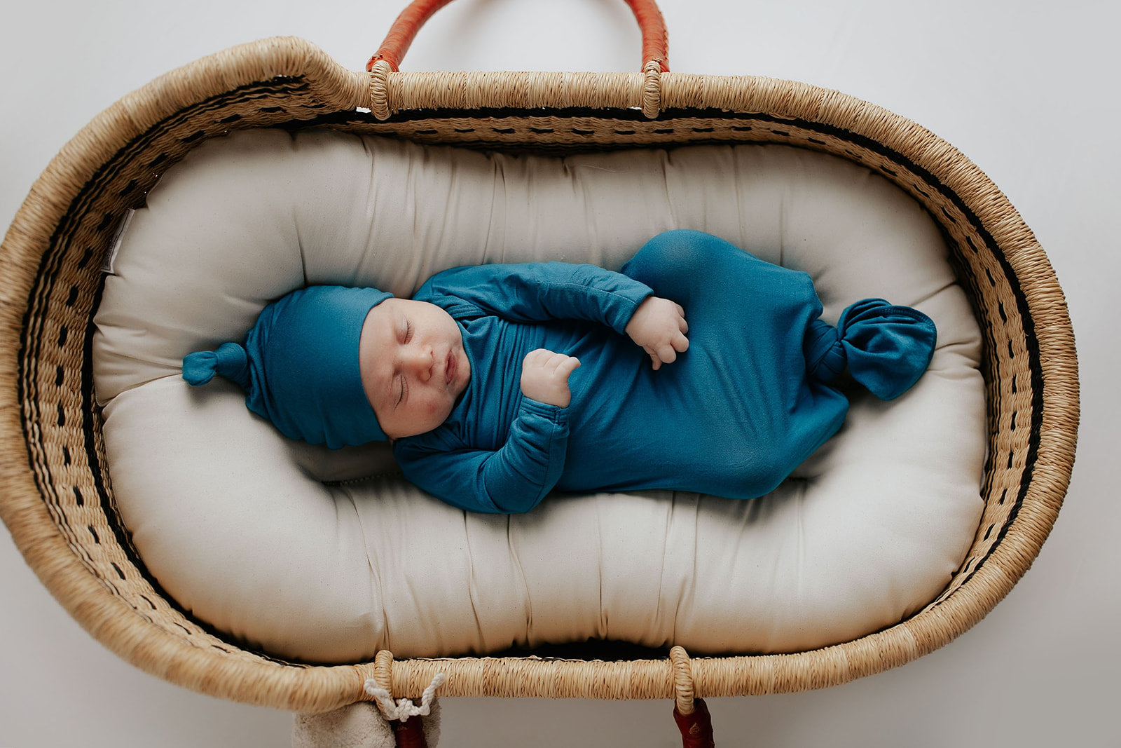 Blue Knotted Newborn Baby Gown