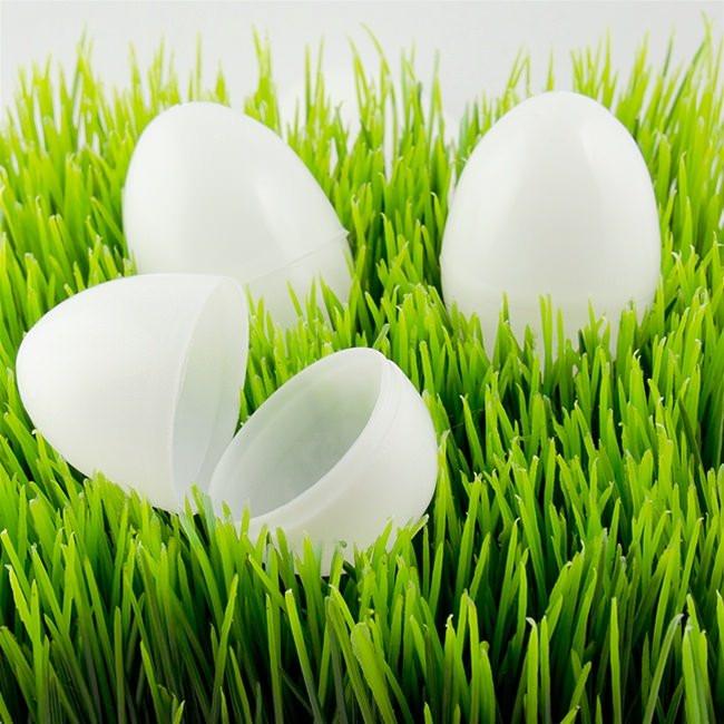 Set Of 144 White Plastic Easter Eggs 2.25 Inches