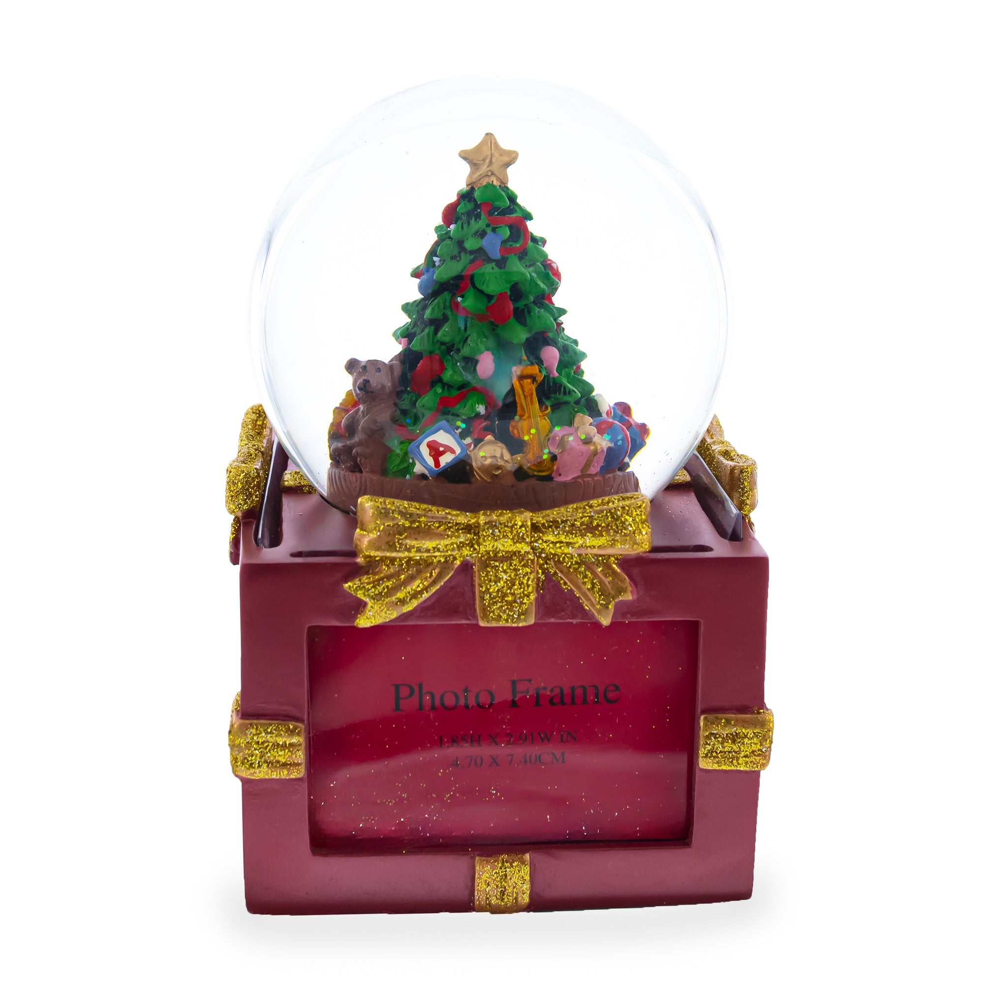 Four-sided Picture Frame Christmas Tree: Musical Water Snow Globe