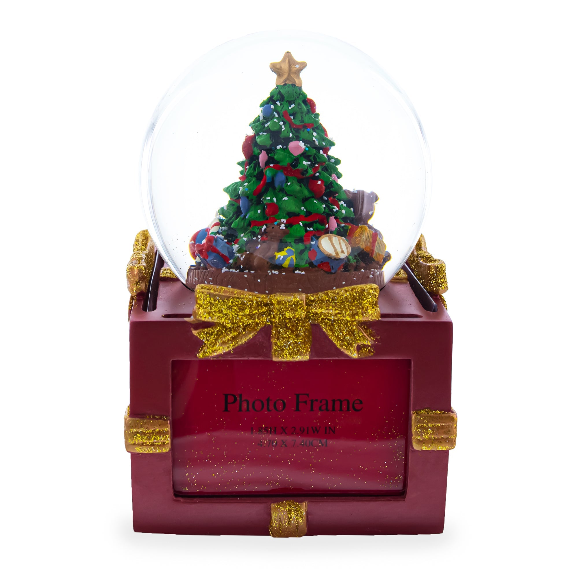 Four-sided Picture Frame Christmas Tree: Musical Water Snow Globe