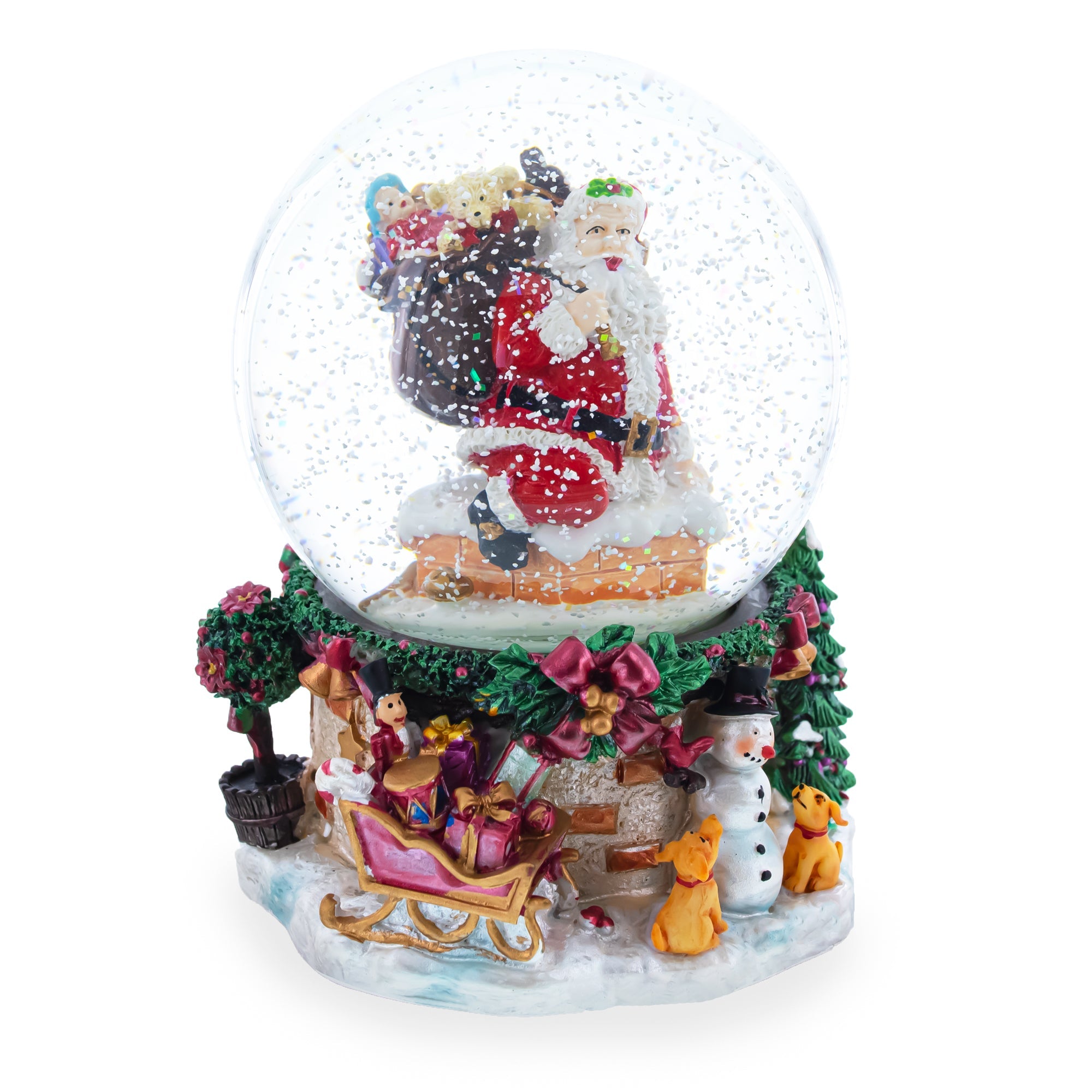 Santa's Chimney Adventure: Musical Water Snow Globe