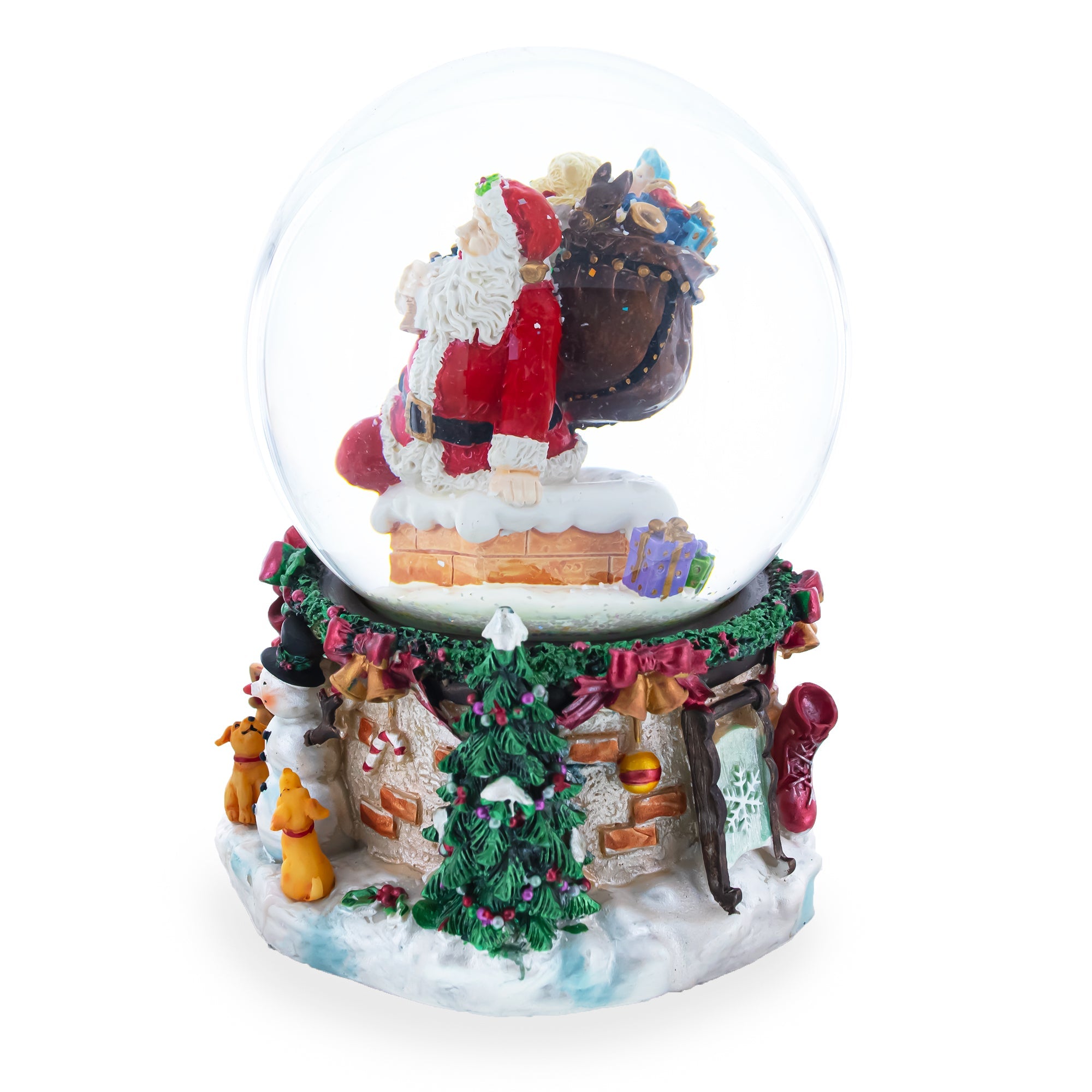 Santa's Chimney Adventure: Musical Water Snow Globe