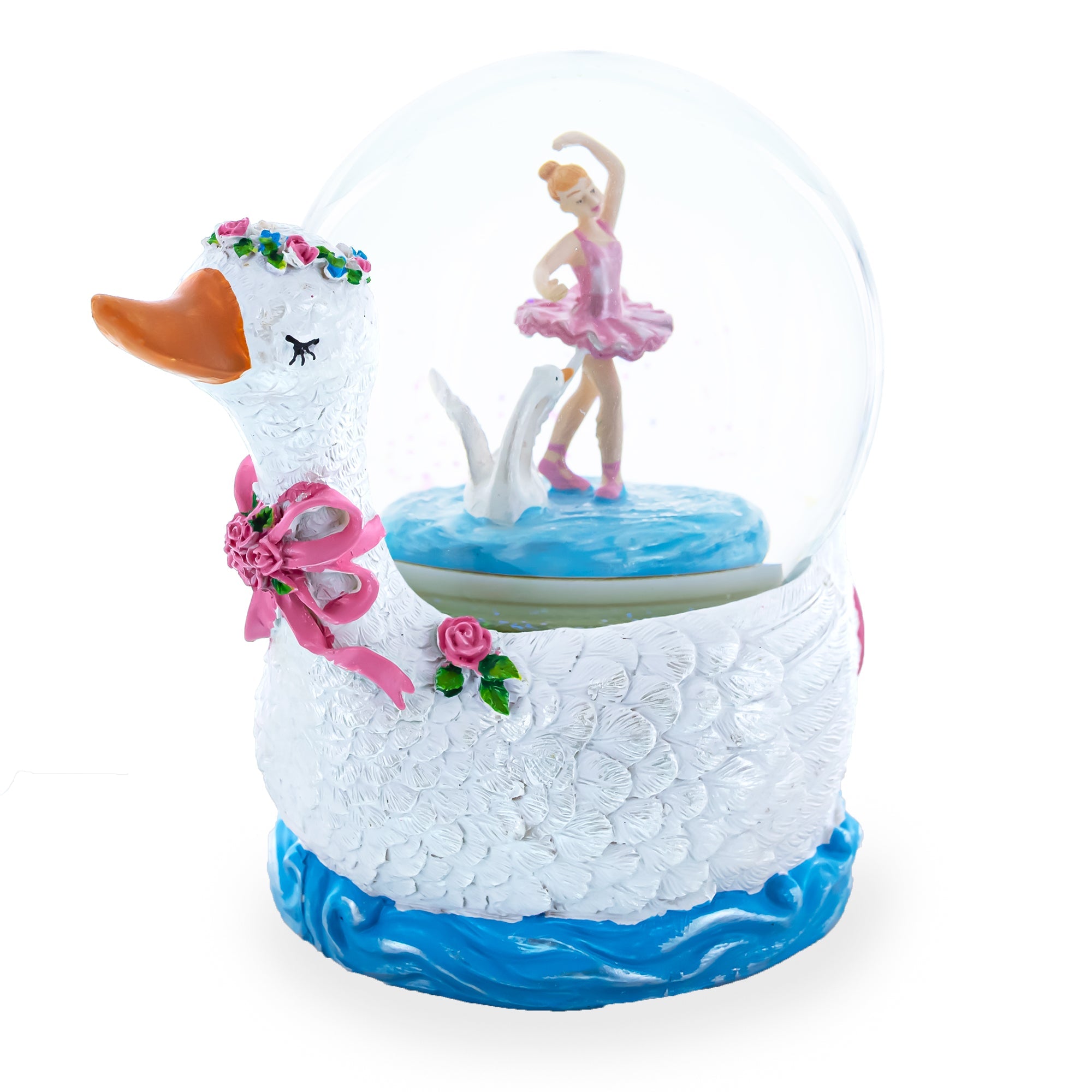 Graceful Swan Lake Ballet: Musical Water Snow Globe