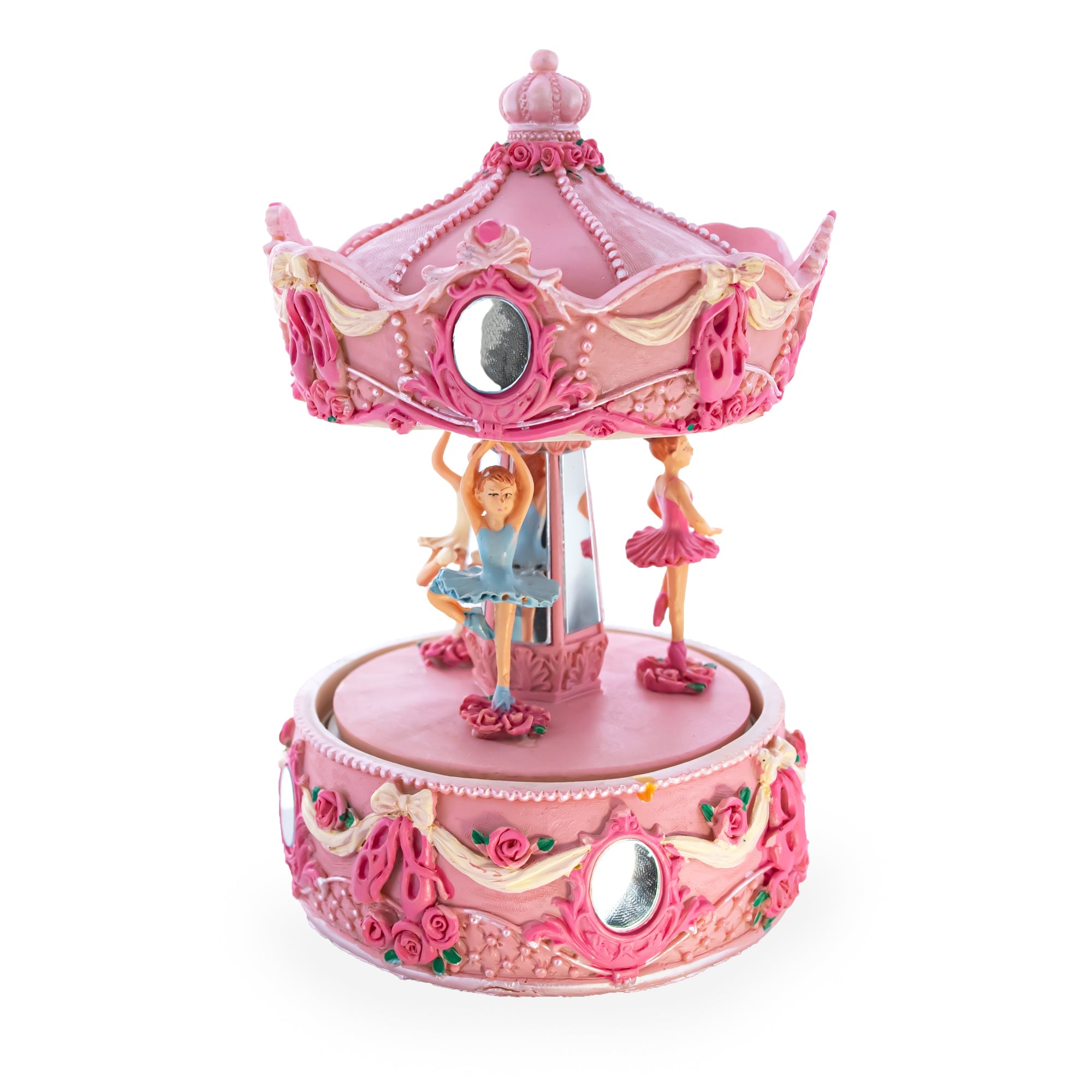 Dance Of The Ballerinas: Three-tier Ballet Carousel - Rotating Musical Figurine With Graceful Dancers