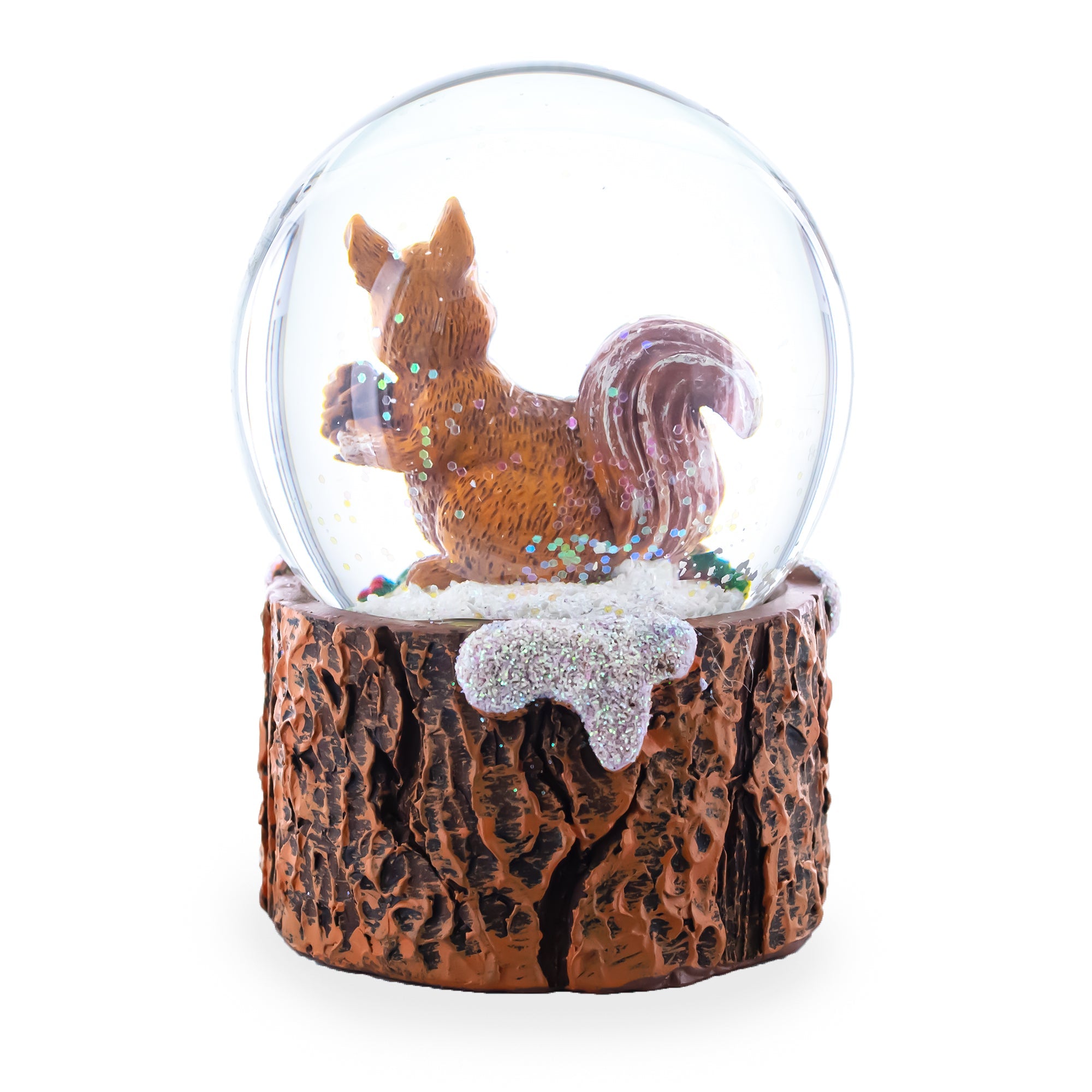 Pinecone Pal Mini Water Snow Globe: Squirrel With A Nutty Friend