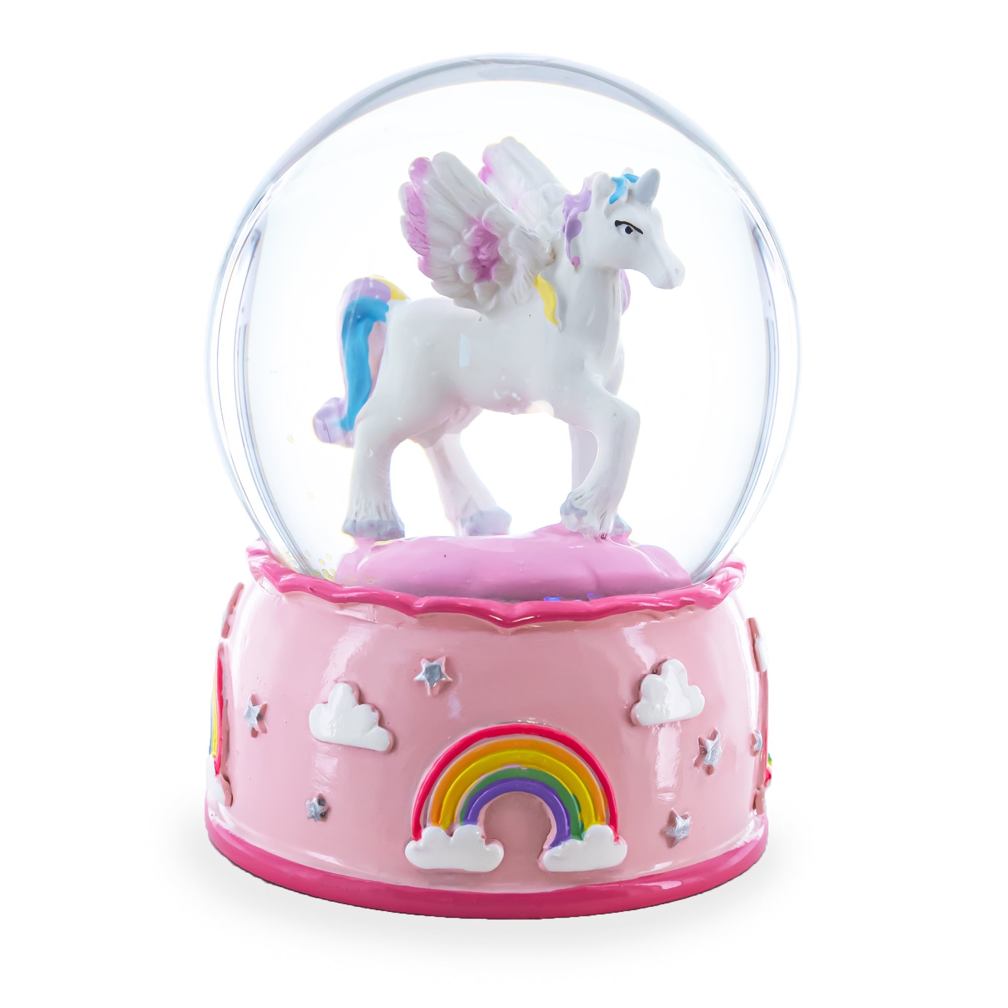 Enchanted Unicorn Dreams Mini Water Snow Globe: Rainbows And Glitter