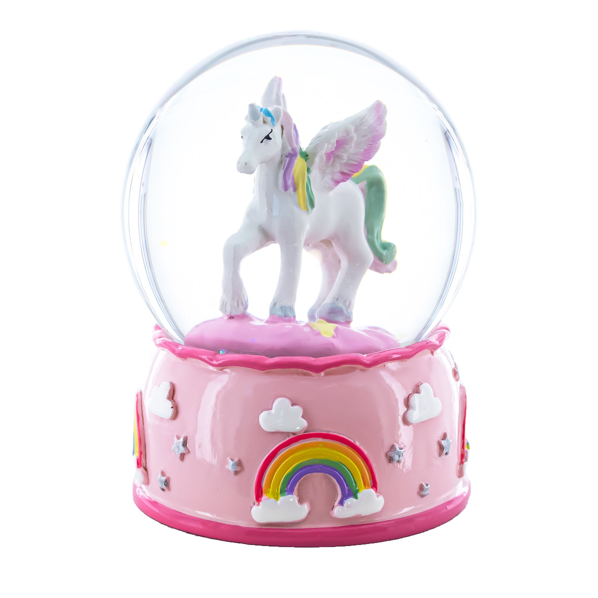 Enchanted Unicorn Dreams Mini Water Snow Globe: Rainbows And Glitter