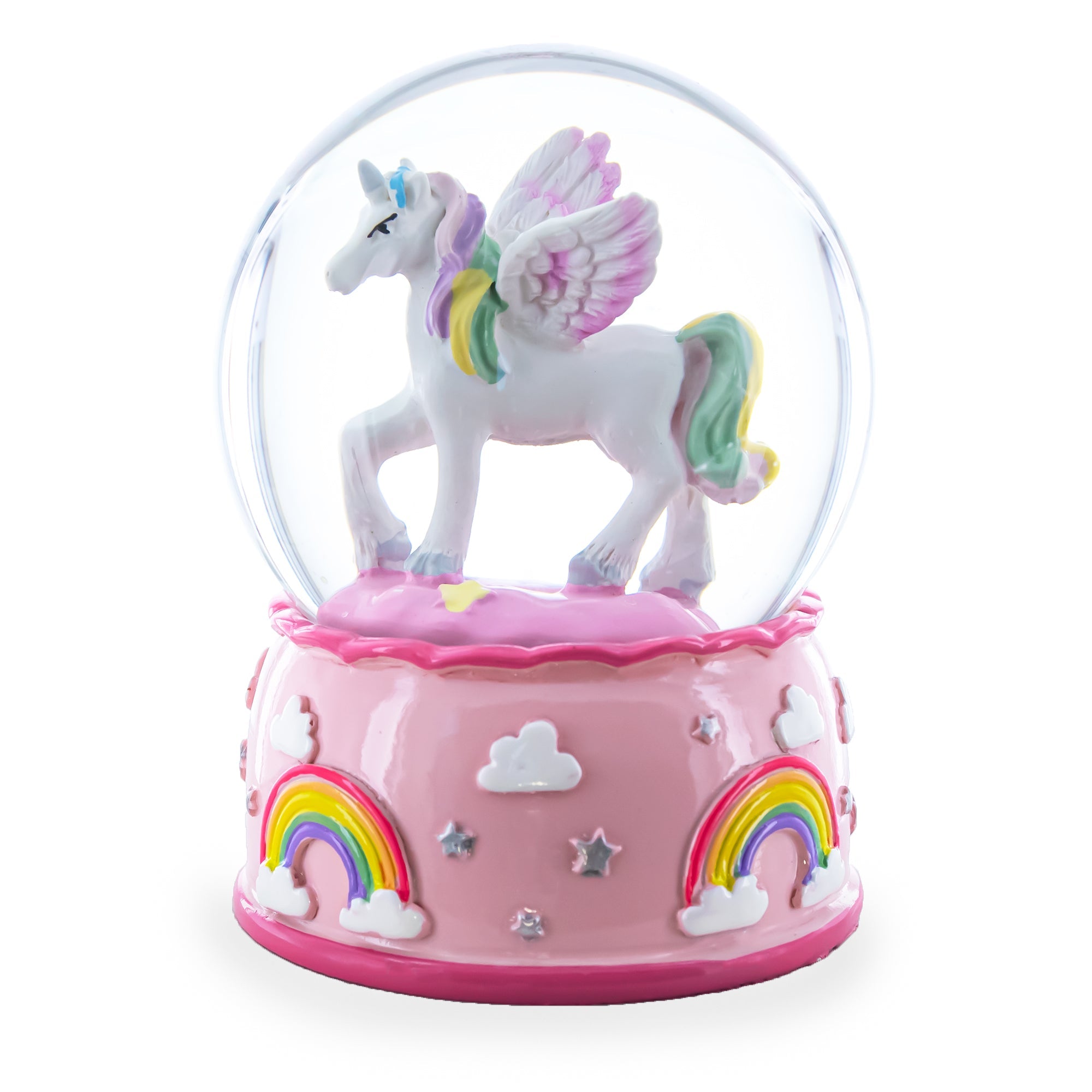 Enchanted Unicorn Dreams Mini Water Snow Globe: Rainbows And Glitter