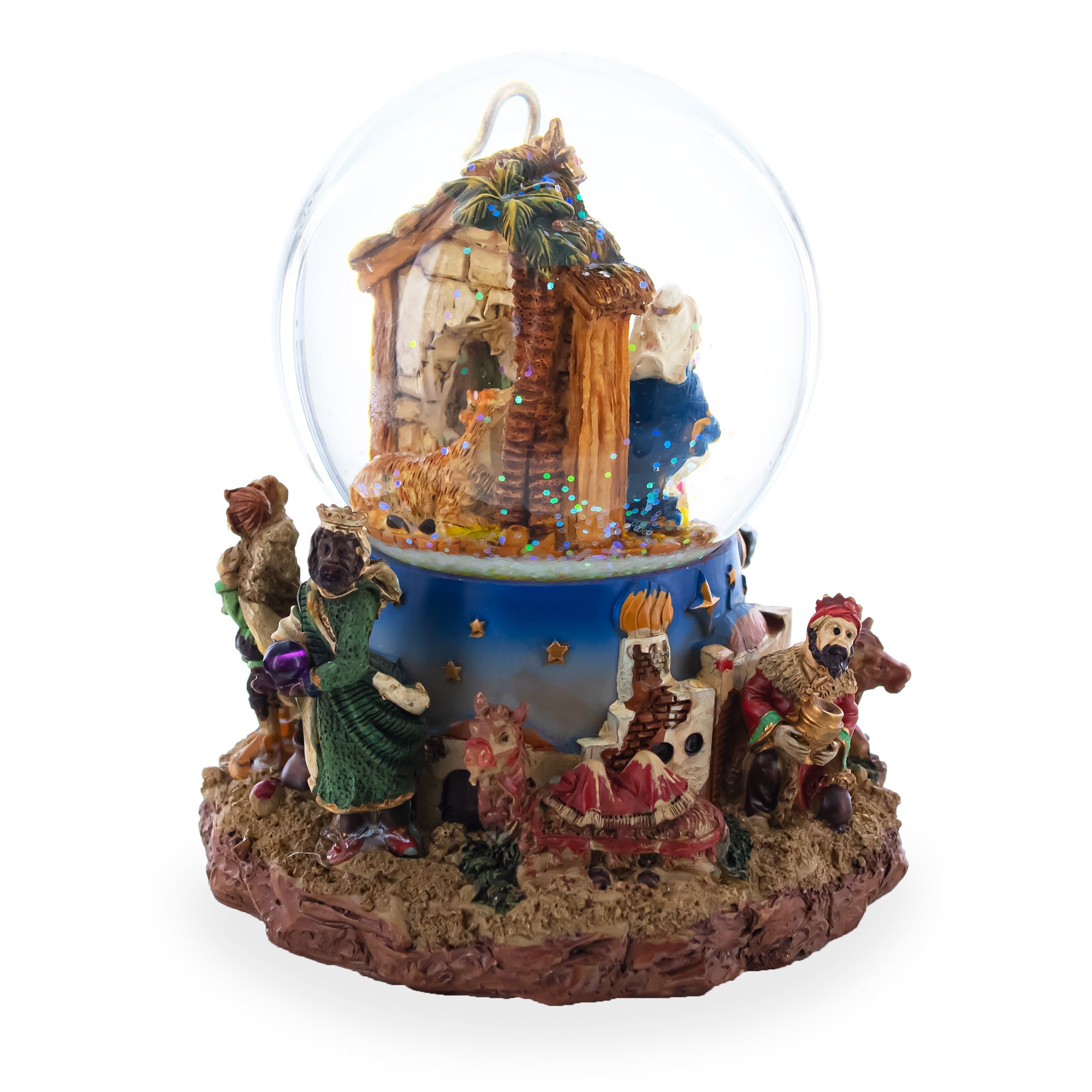 Regal Gift Bearers: Nativity Scene Musical Water Snow Globe With Kings