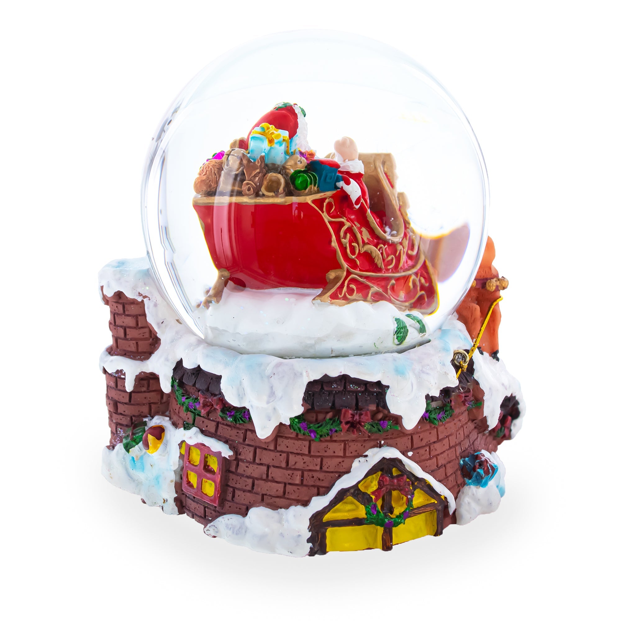 Santa's Gift Delivery Melody: Musical Christmas Water Snow Globe