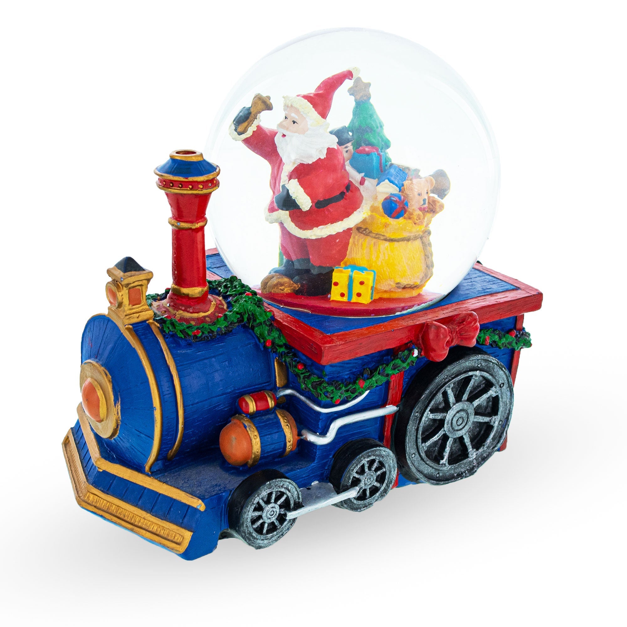 Santa's Train Of Gifts: Musical Water Snow Globe With Delivery Delight