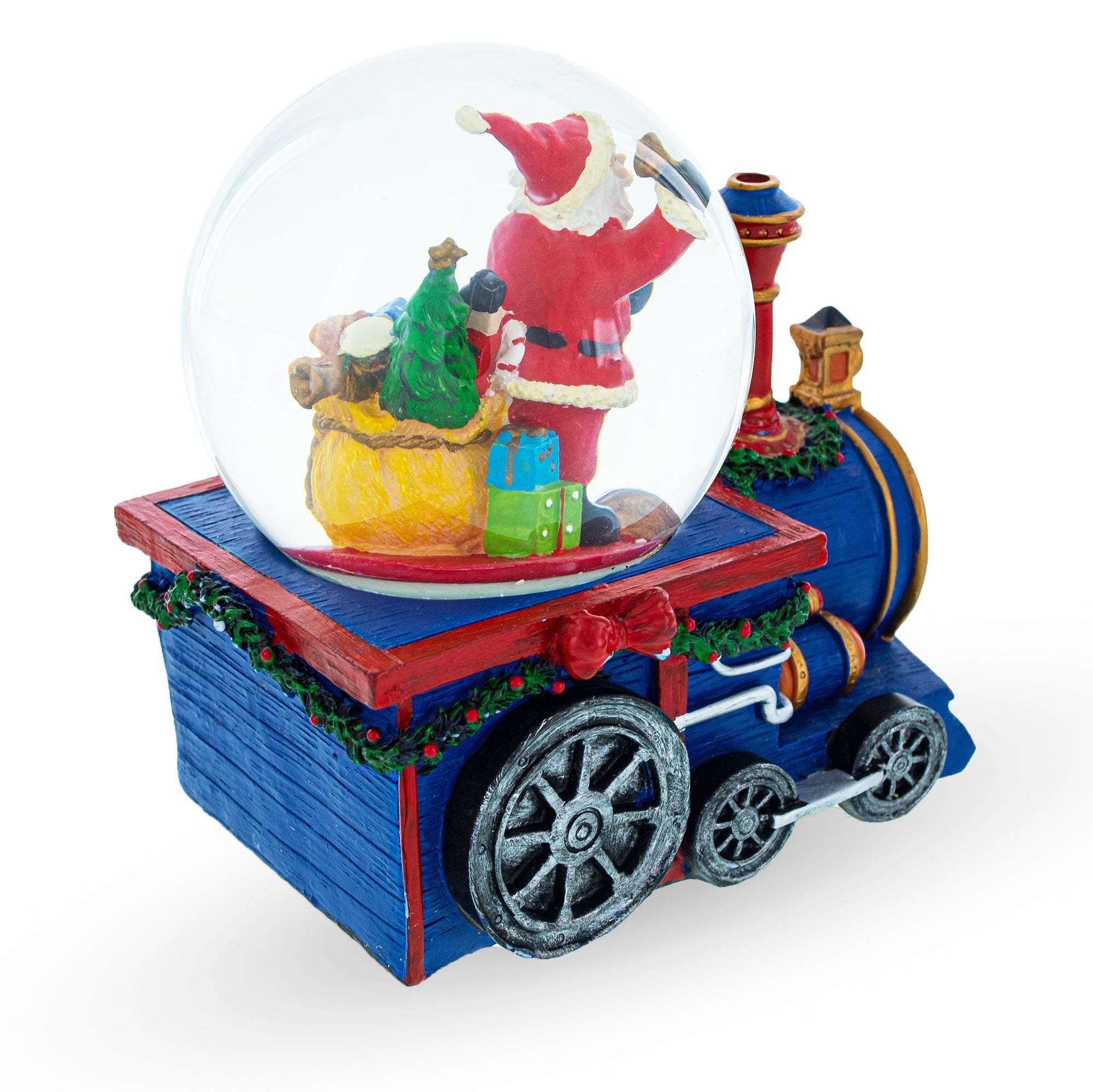 Santa's Train Of Gifts: Musical Water Snow Globe With Delivery Delight