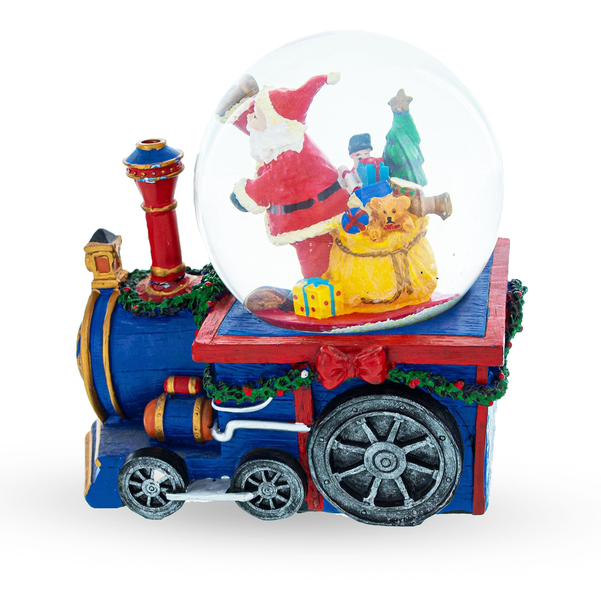 Santa's Train Of Gifts: Musical Water Snow Globe With Delivery Delight