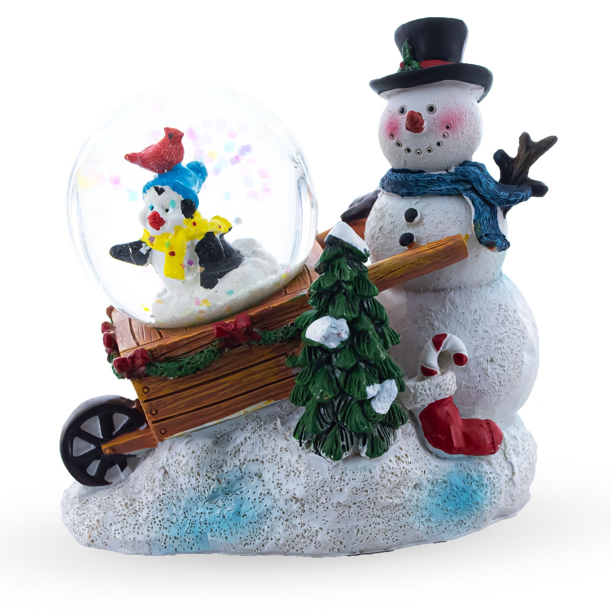 Frosty Friends Snowman Mini Water Snow Globe With Penguin And Cardinal