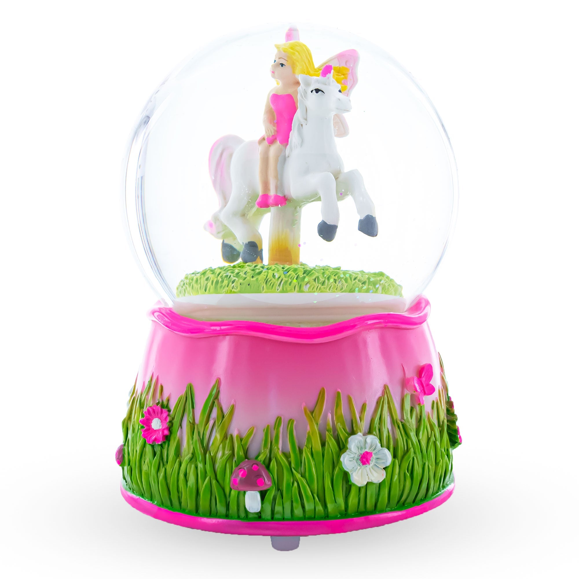 Magical Fairytale Ride: Unicorn Carousel With Fairy - Musical Water Snow Globe