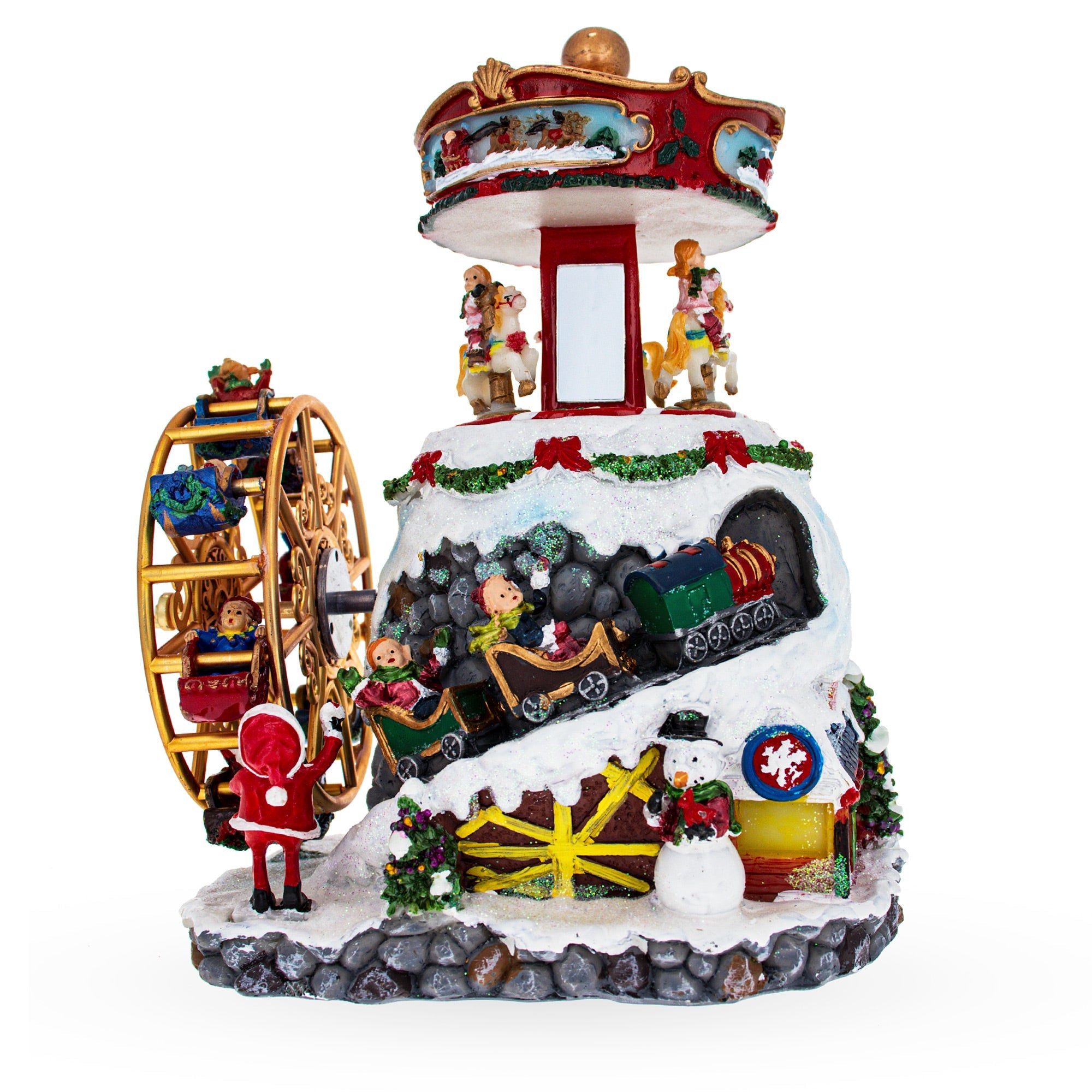 Whirling Ferris Wheel Village: Musical Christmas Figurine With Rotating Motion