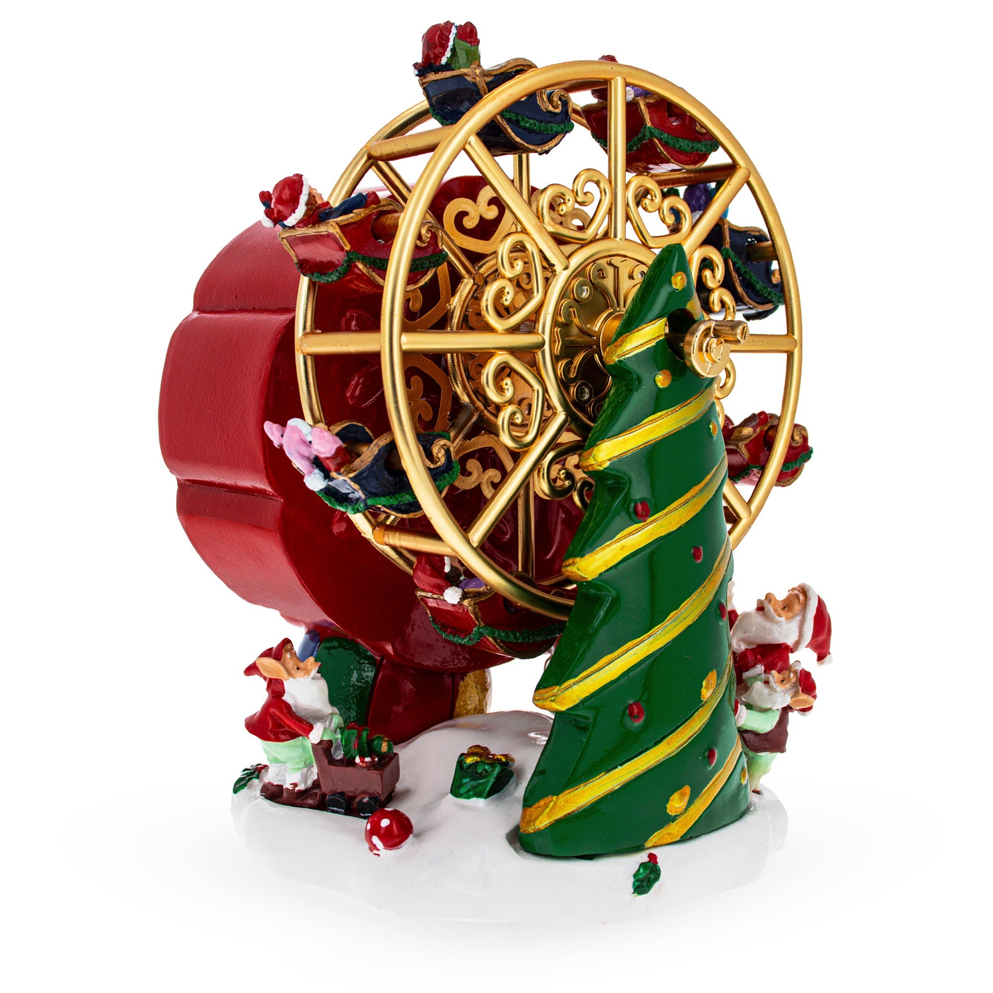 Santa's Whirling Ferris Wheel: Rotating Musical Figurine