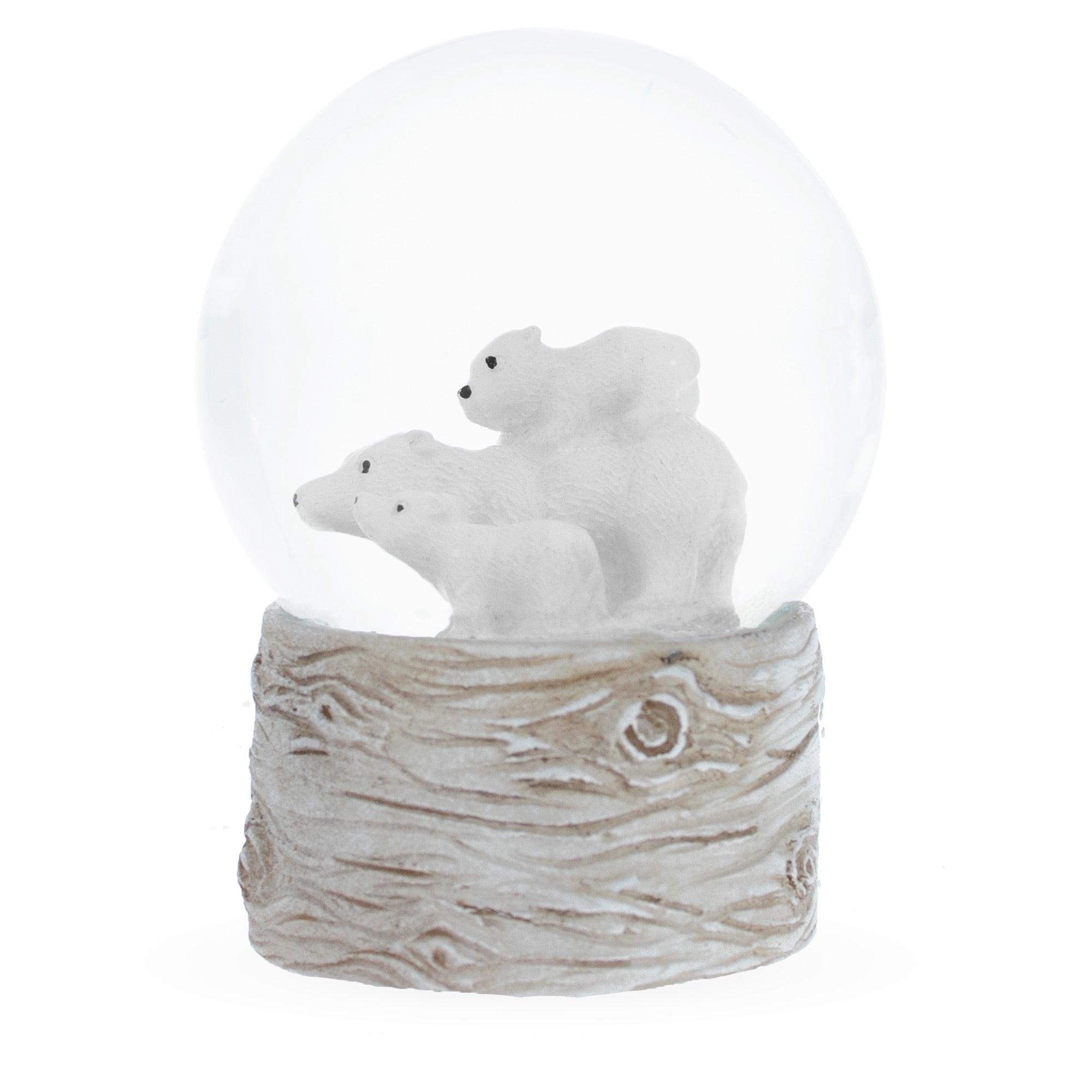 Arctic Bears Mini Water Snow Globe: Polar Bear Family Delight