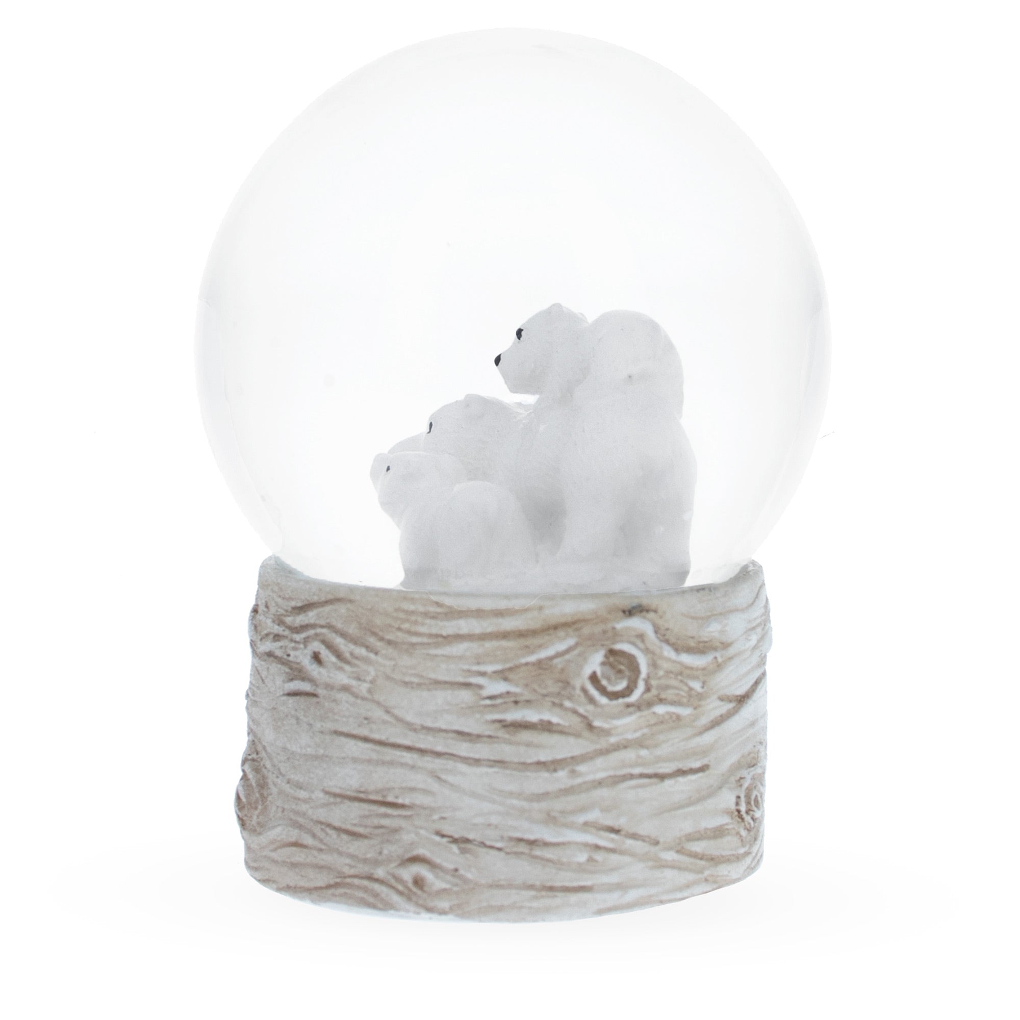 Arctic Bears Mini Water Snow Globe: Polar Bear Family Delight