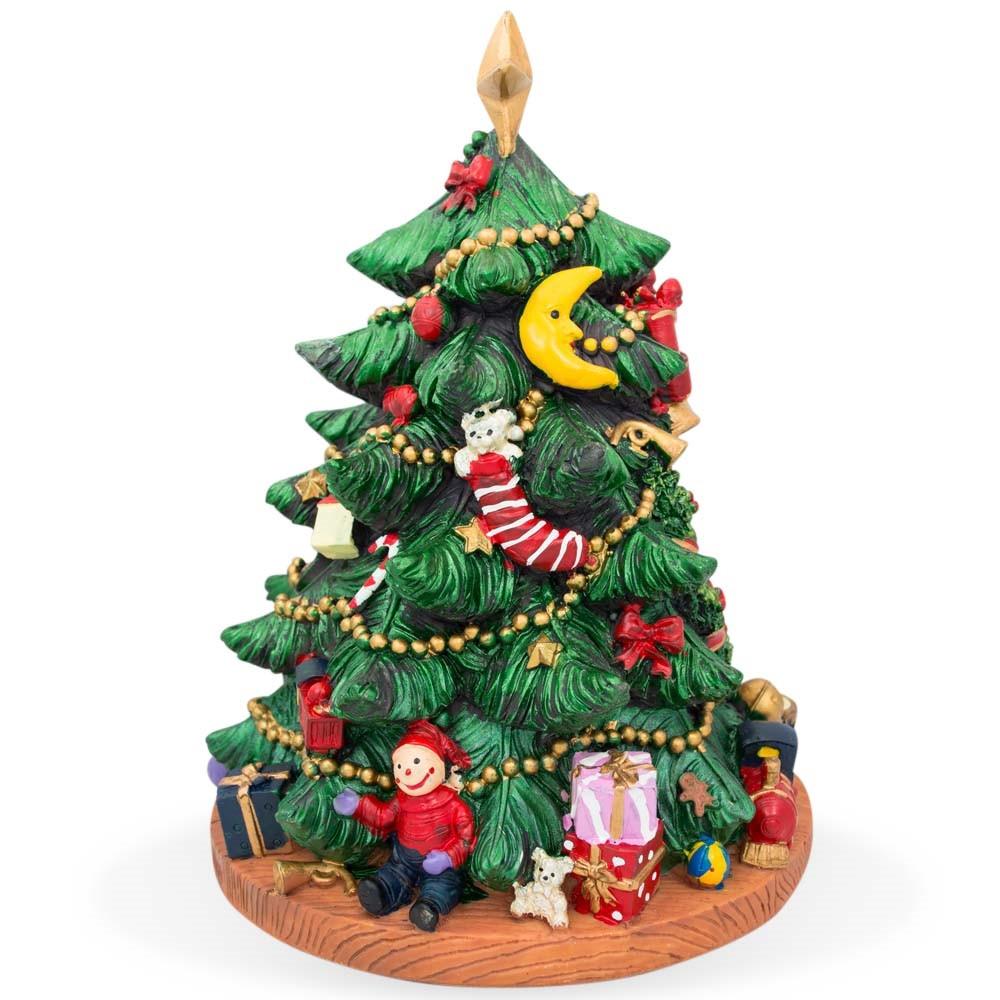 Whirling Melody Tabletop Tree: Spinning Musical Christmas Tree Figurine