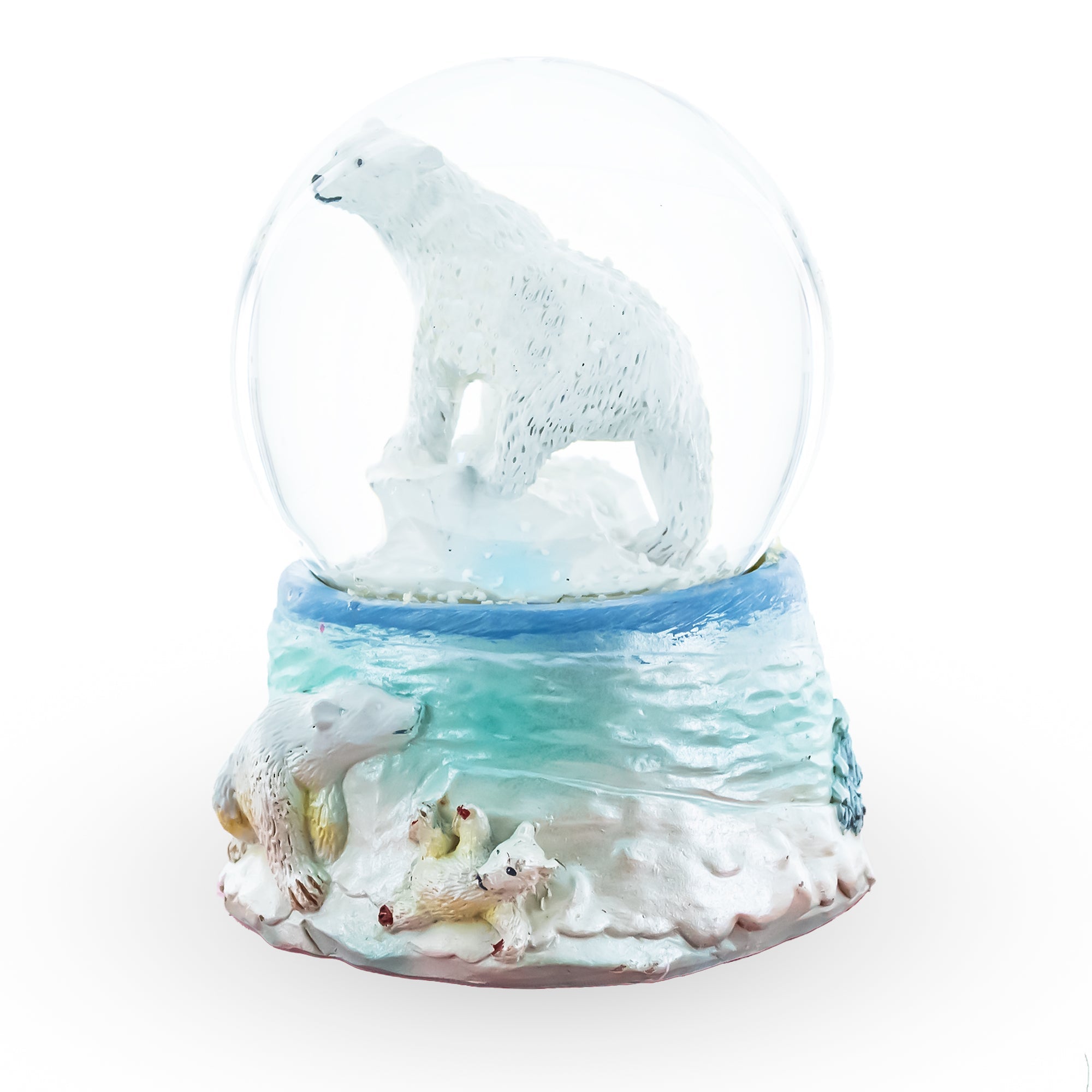 Arctic Wonderland Mini Water Snow Globe: Polar Bears In Serenity