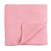 Petit Sweeny | Pink Knitted Wool Blend Blanket (90cm)