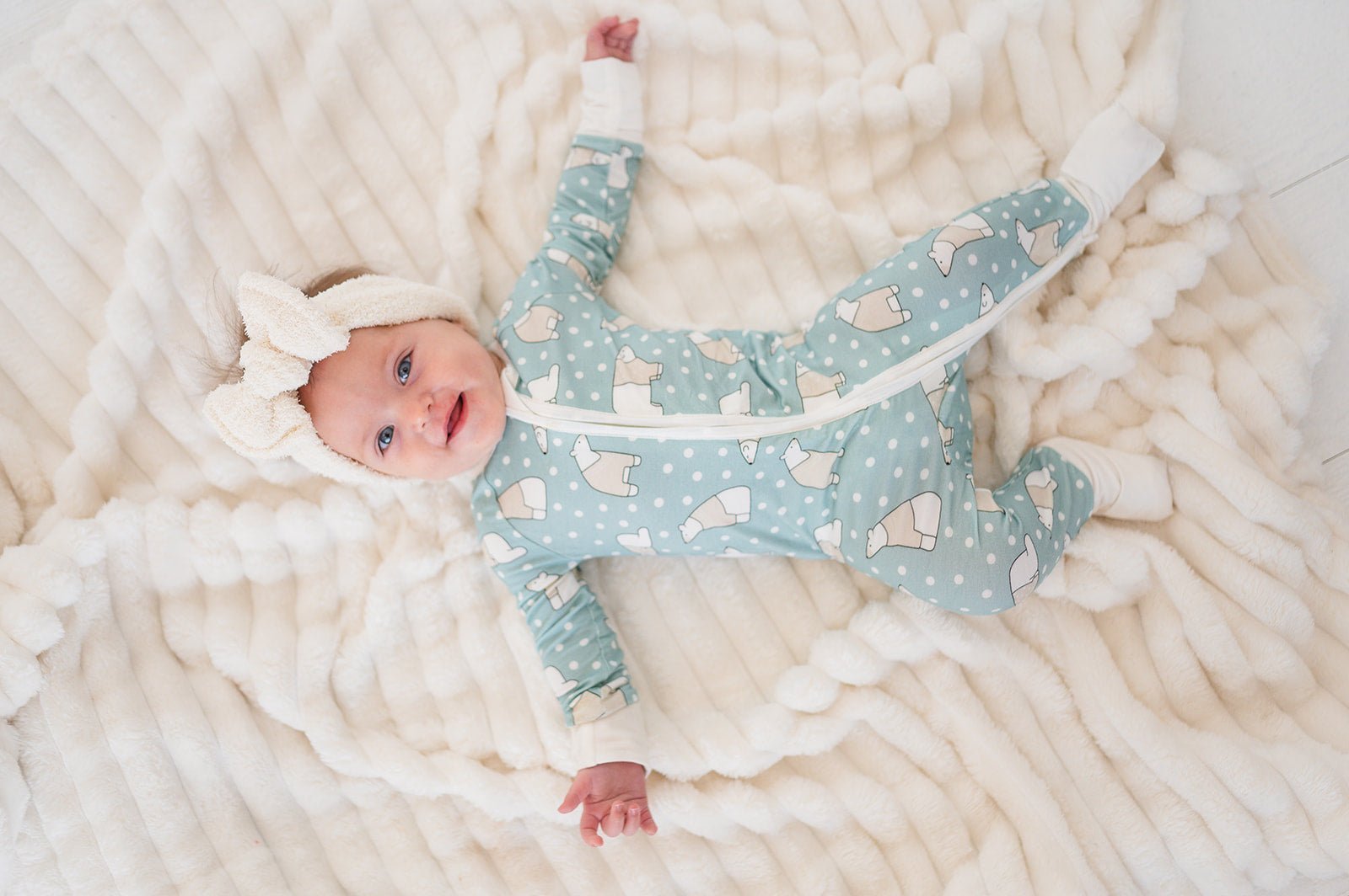 Polar Bears (convertible Zip Footies)