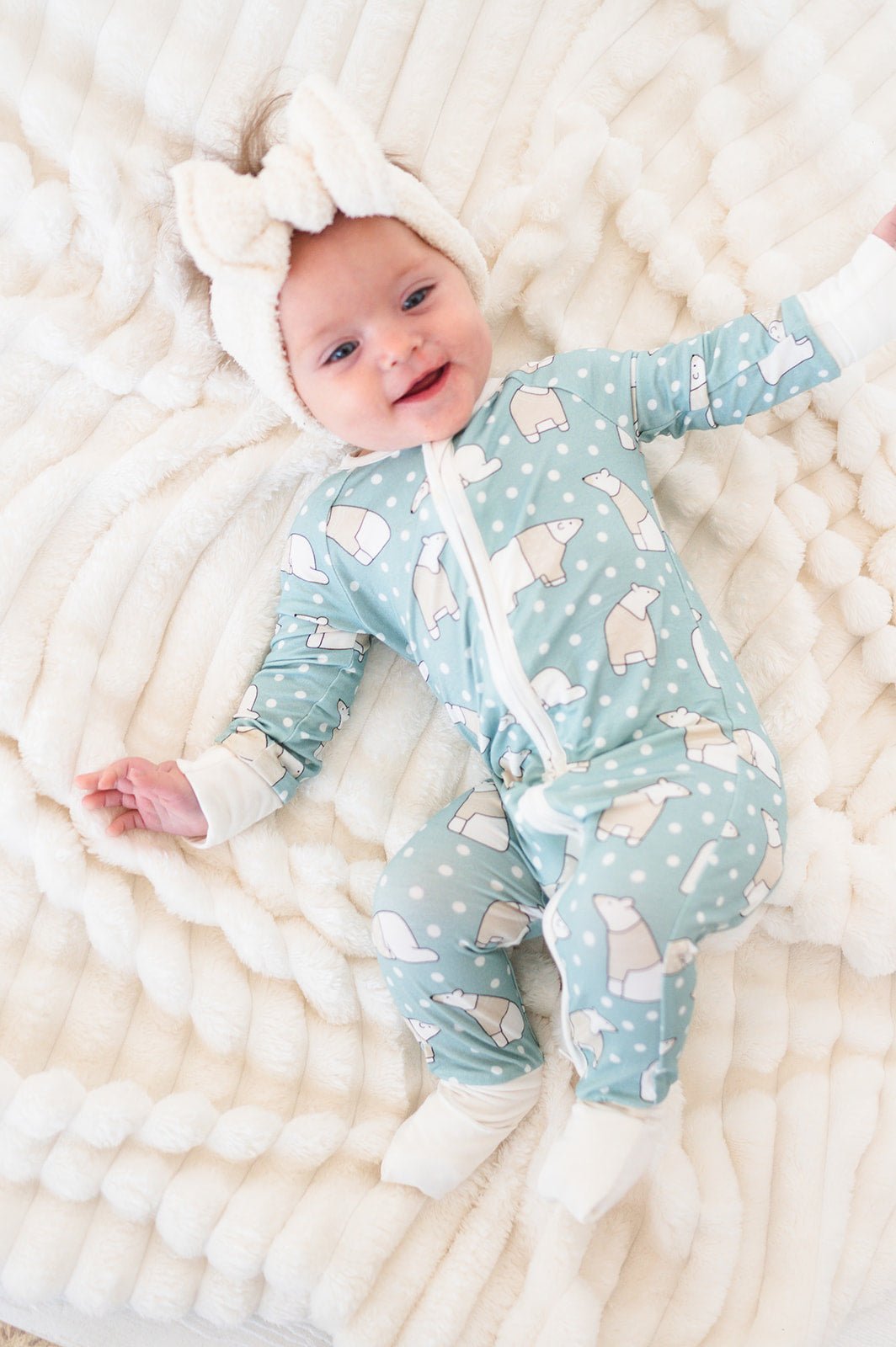 Polar Bears (convertible Zip Footies)