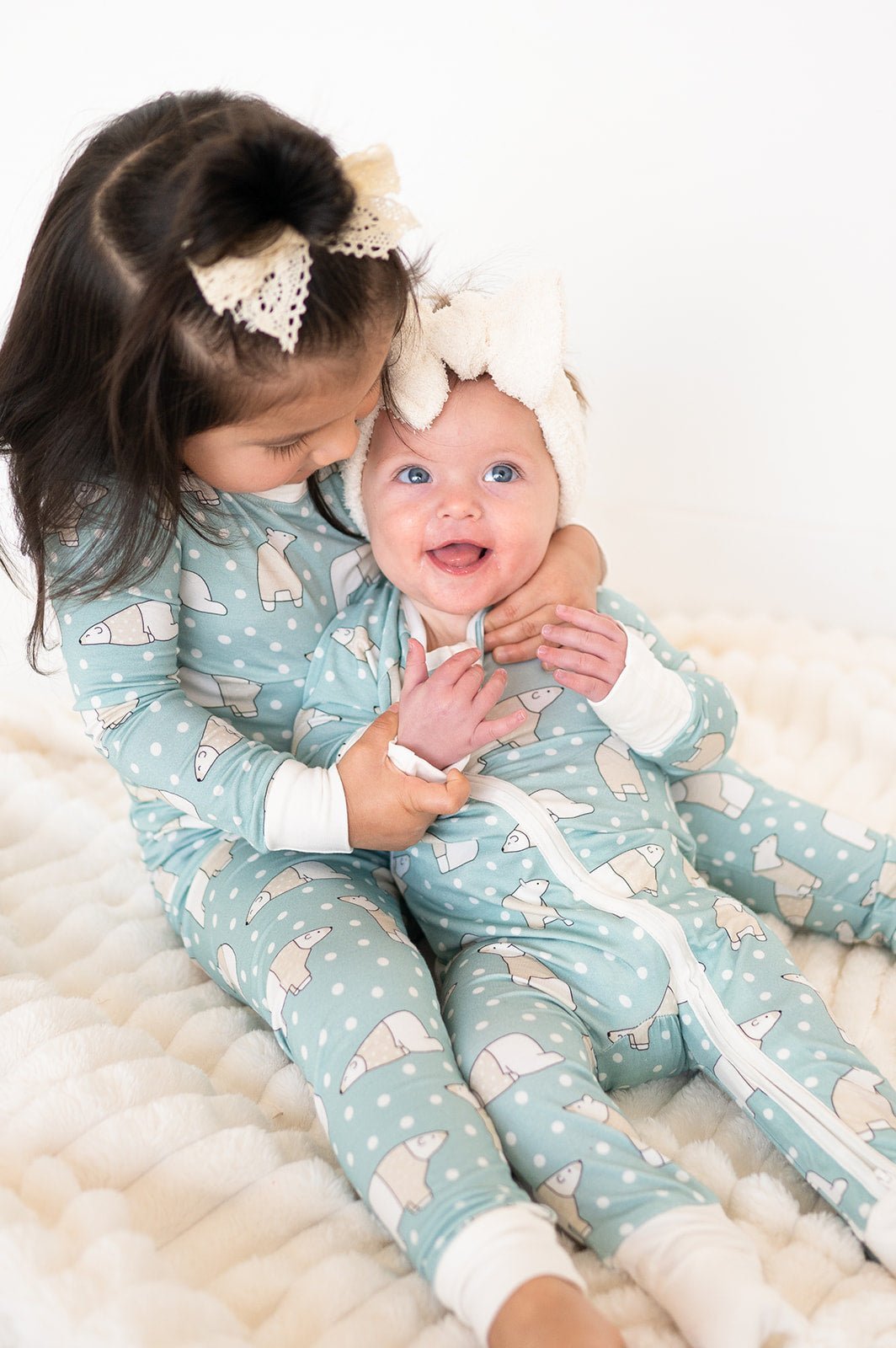 Polar Bears (convertible Zip Footies)