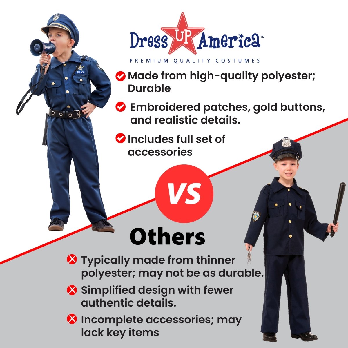 Police Officer Costume Set - Kids