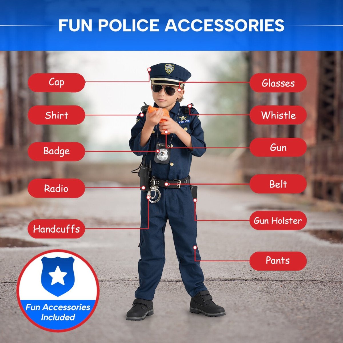 Police Officer Costume Set - Kids