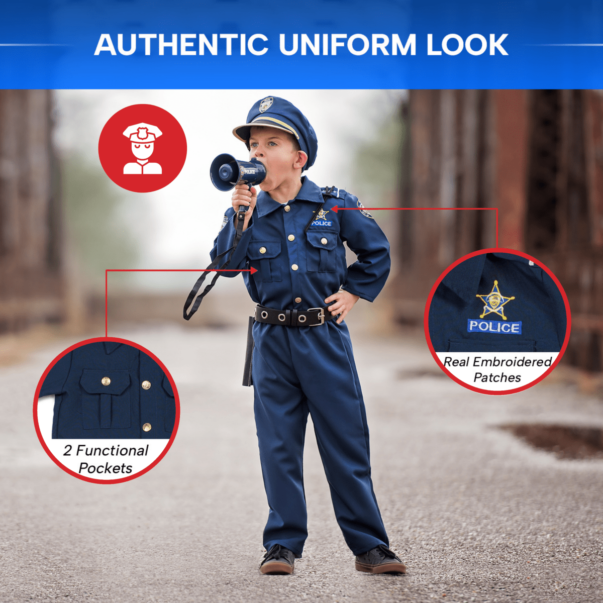 Police Officer Costume Set - Kids