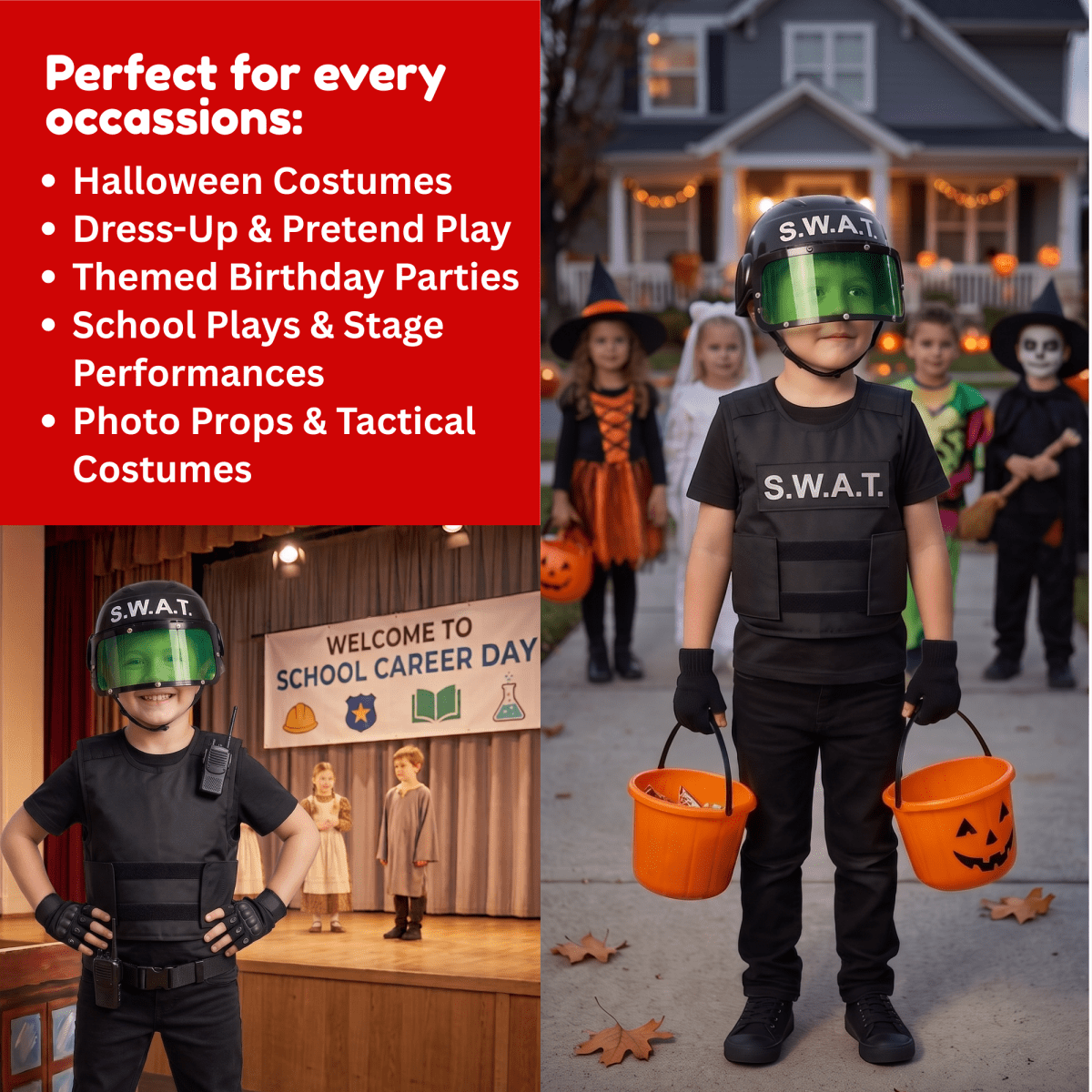 Police S.w.a.t. Helmet - Kids