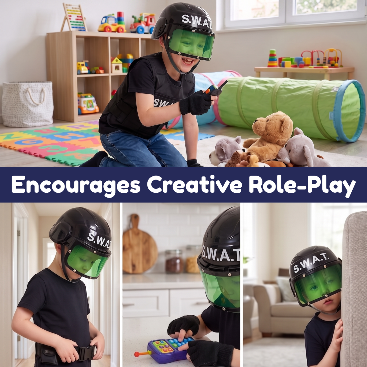 Police S.w.a.t. Helmet - Kids