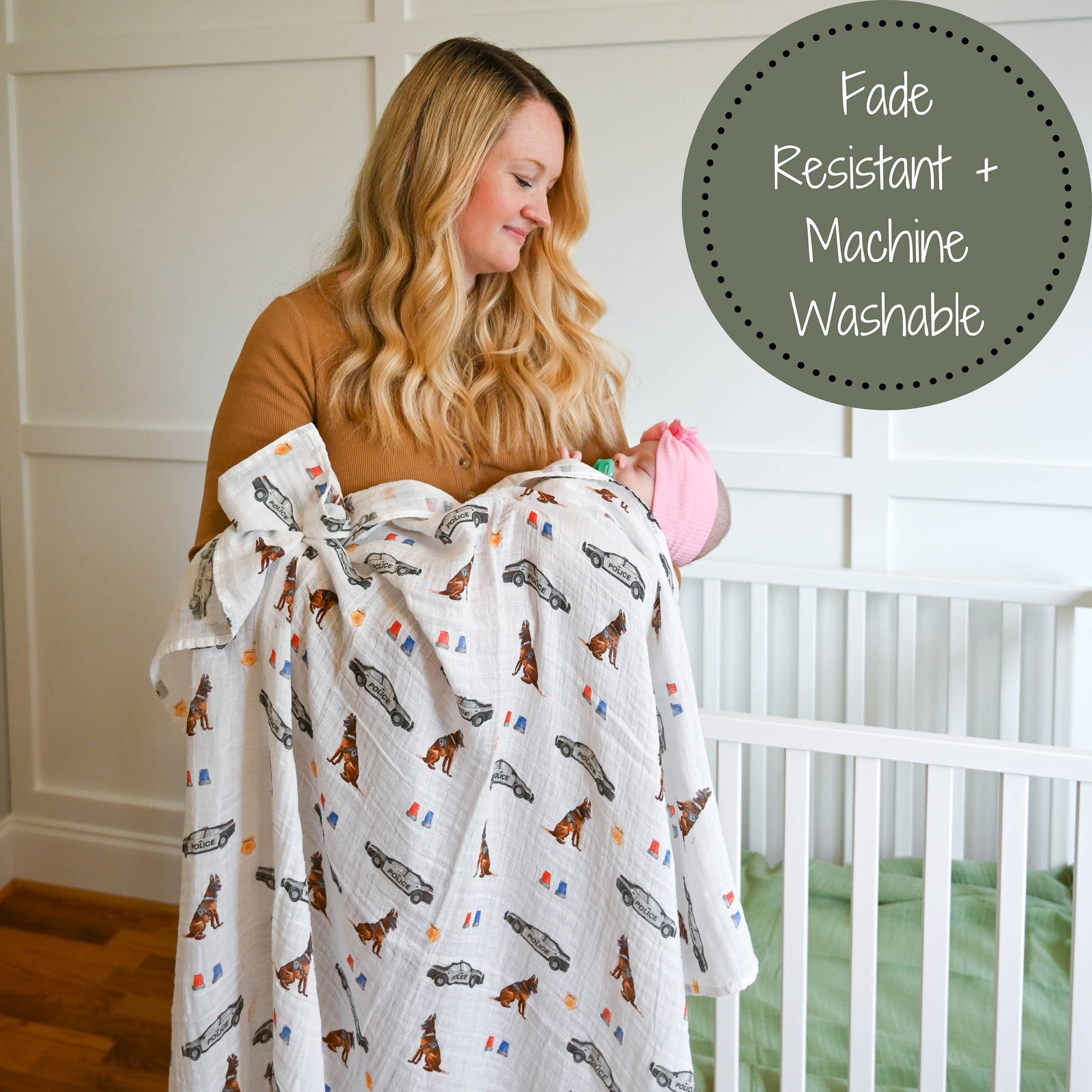 Policeman Swaddle Blanket