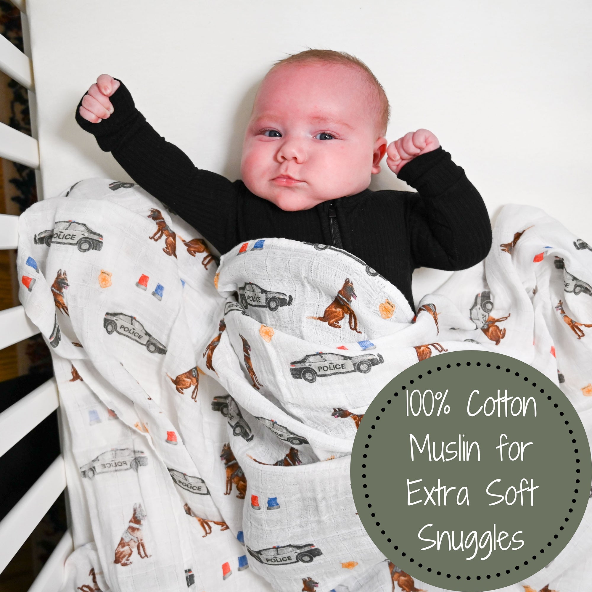 Policeman Swaddle Blanket