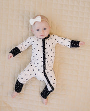 Bamboo Zip Romper | Classic Polka