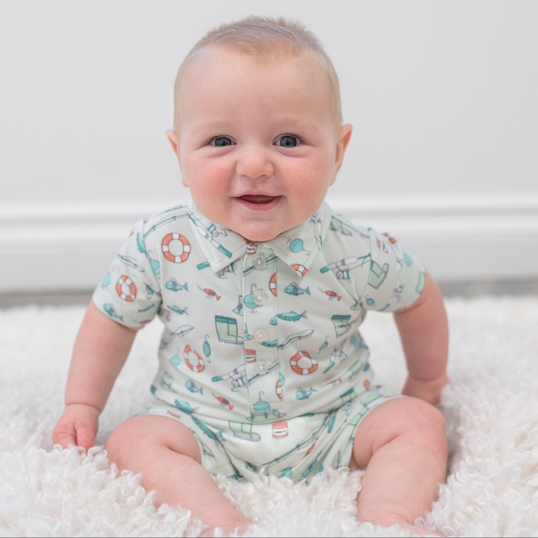 Fishing Poles Polo Romper