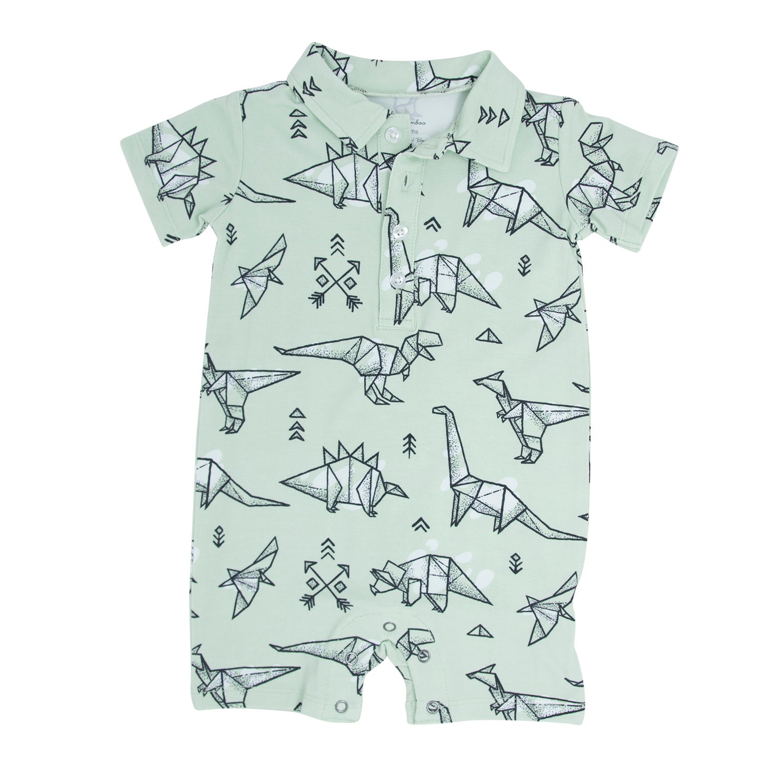 Polo Romper - Origami Dino