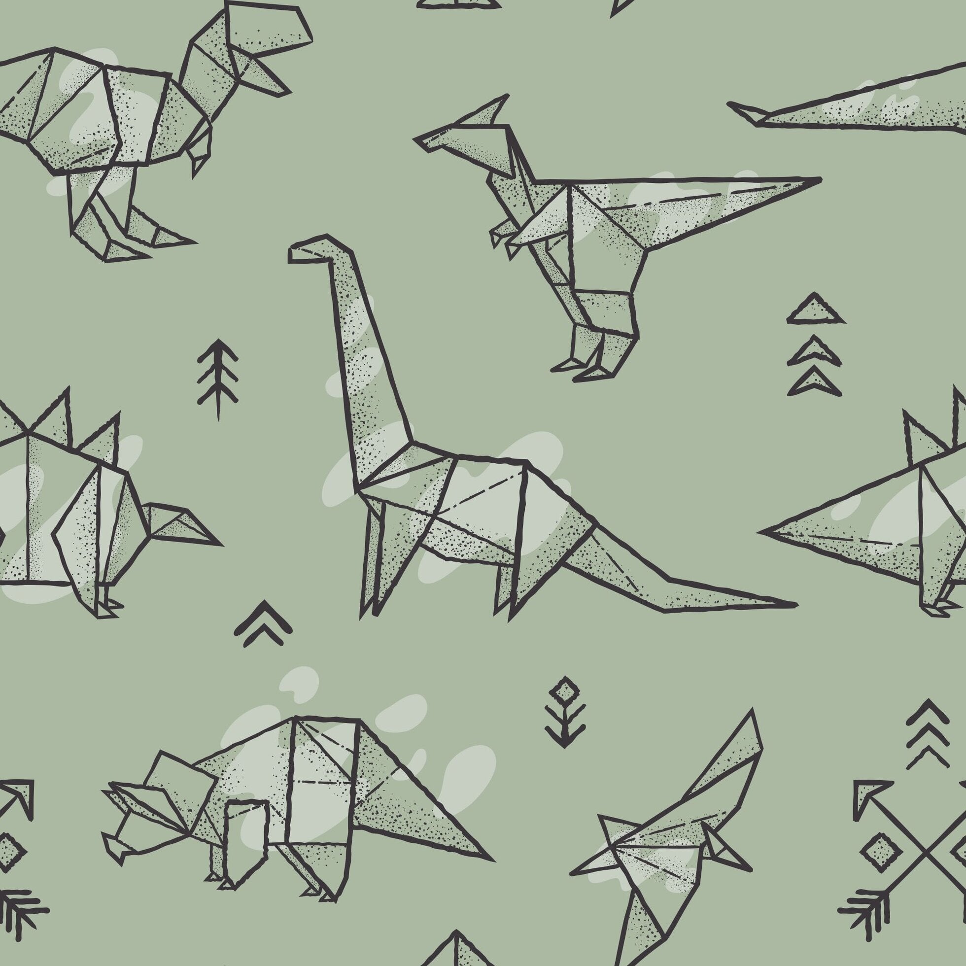 Polo Romper - Origami Dino