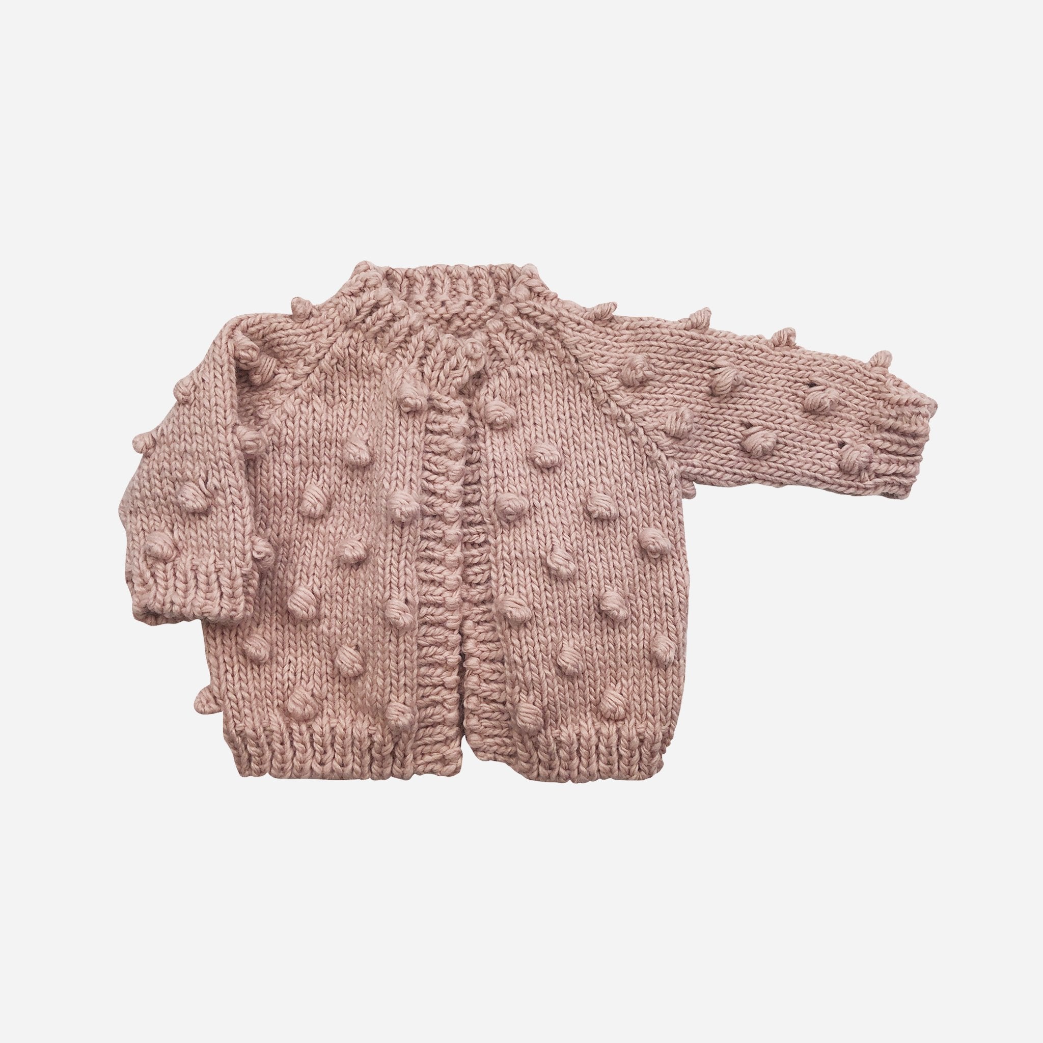 Popcorn Cardigan, Blush