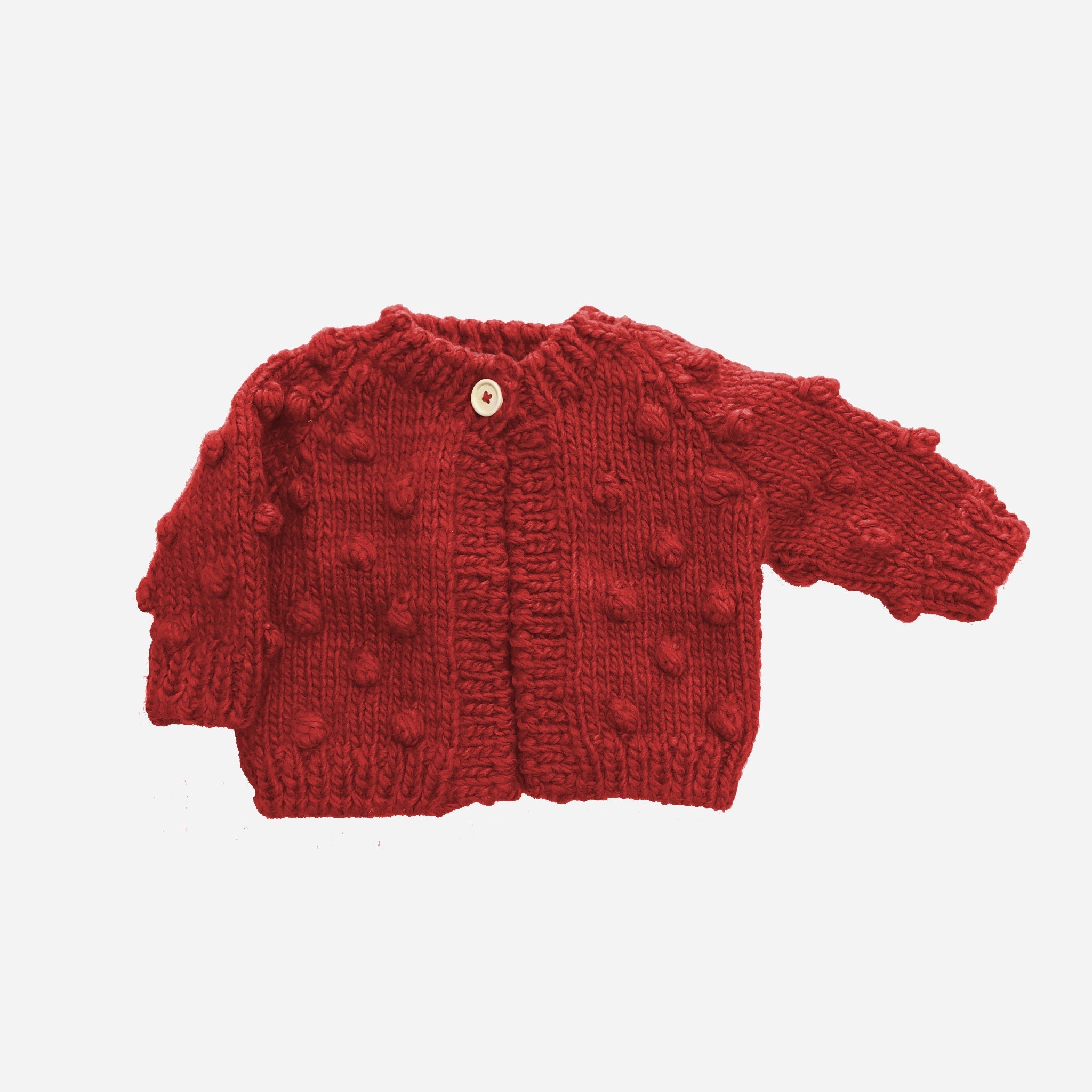 Popcorn Cardigan, Red