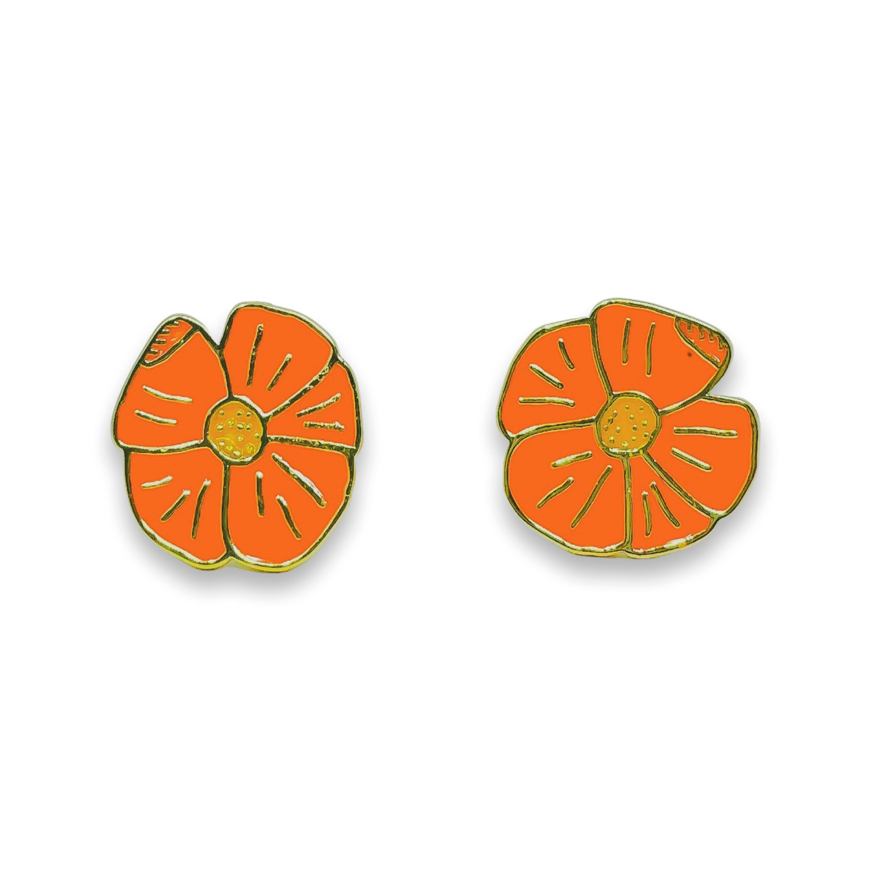 Poppy Enamel Earrings