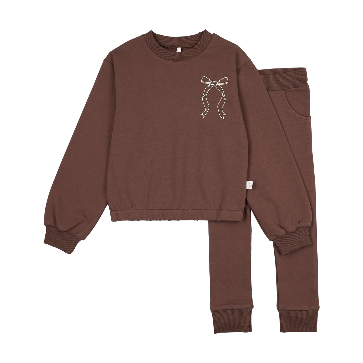 Bow Sweatsuit-rosy Brown