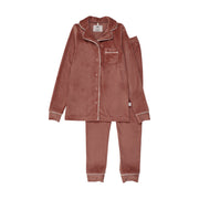 Velour Grandpa Pj-pink