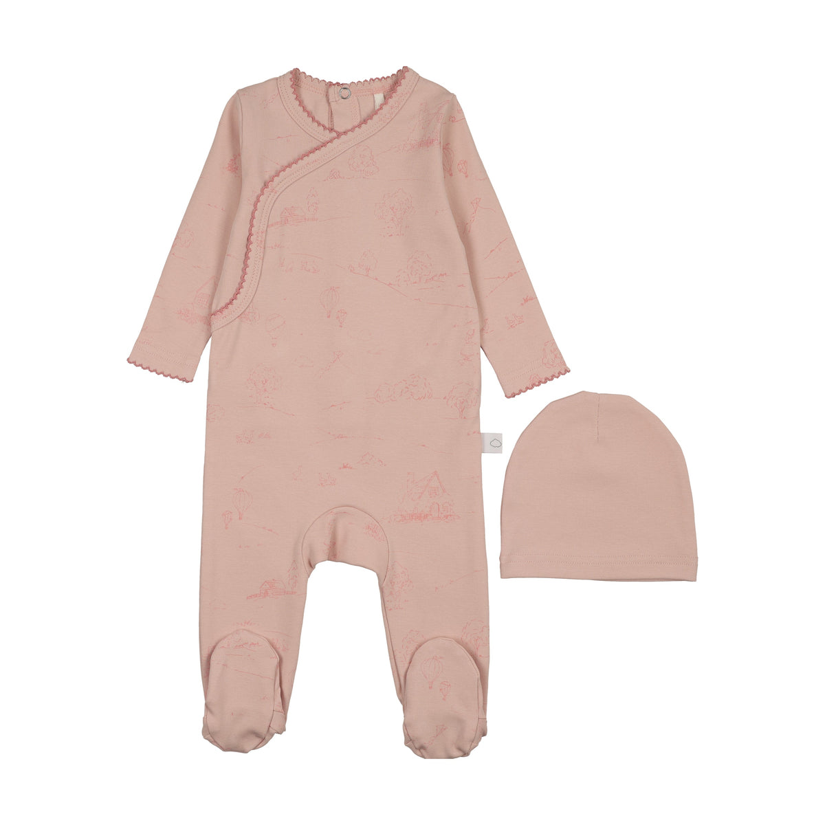 Toile Footie-pink