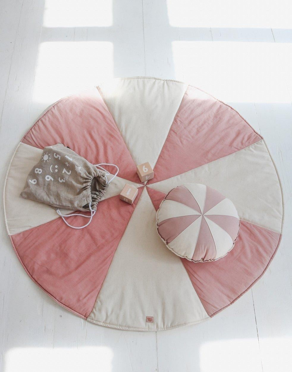 powder Candy Round Patchwork Mat