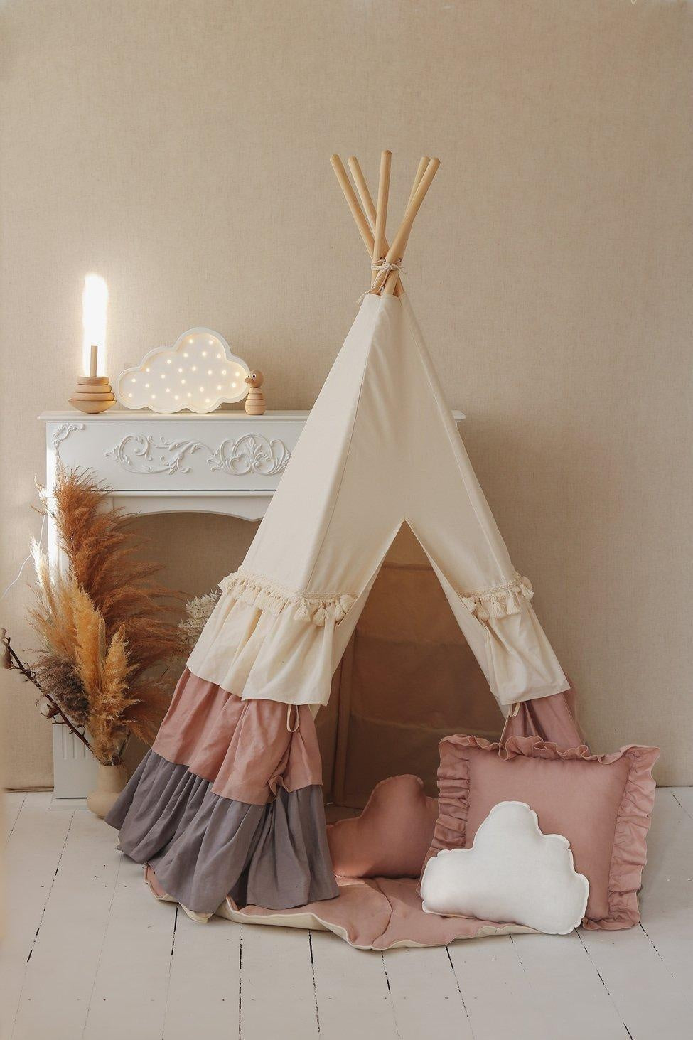 powder Frills Teepee Tent With Frills