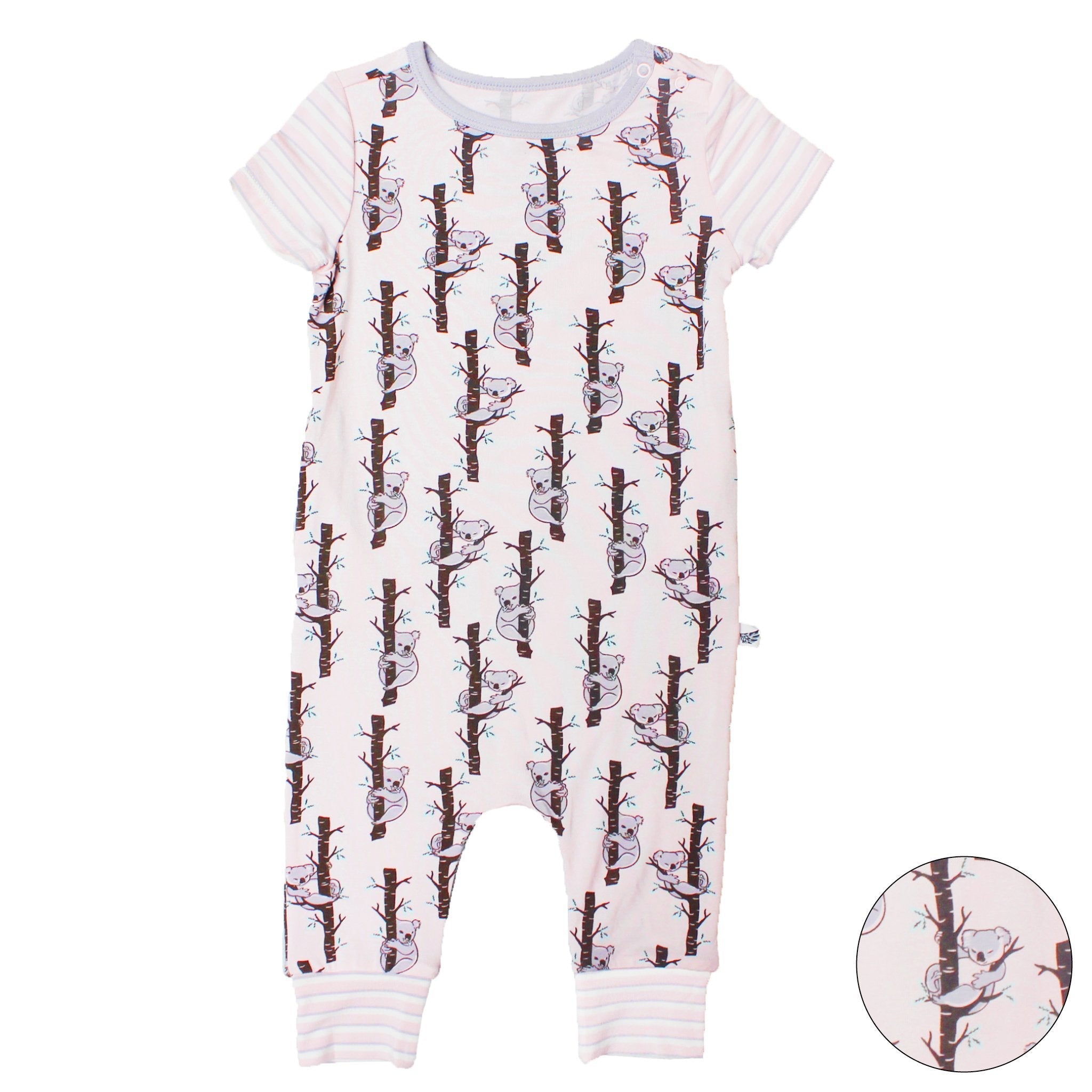 Powder Pink Koalas Romper (0-24m)