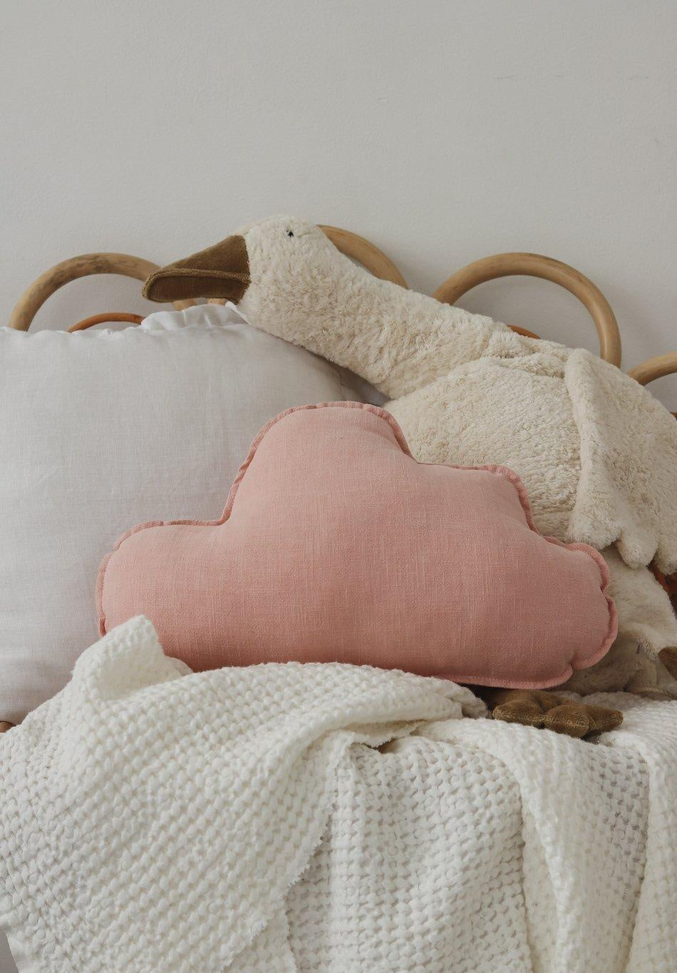 Linen Powder Pink Cloud Pillow